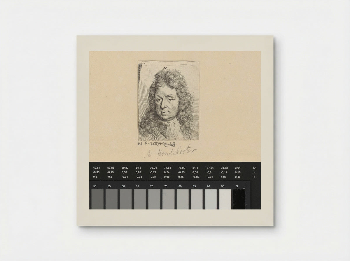 Portrait of Melchior d'Hondecoeter - Antonina Houbraken - Poster