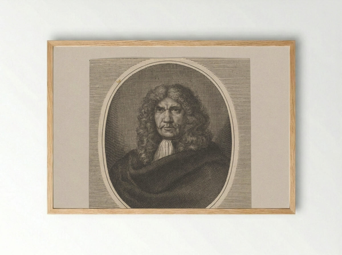 Portrait of Michael Willmann - Leonhard Heckenauer - Framed Print Wood
