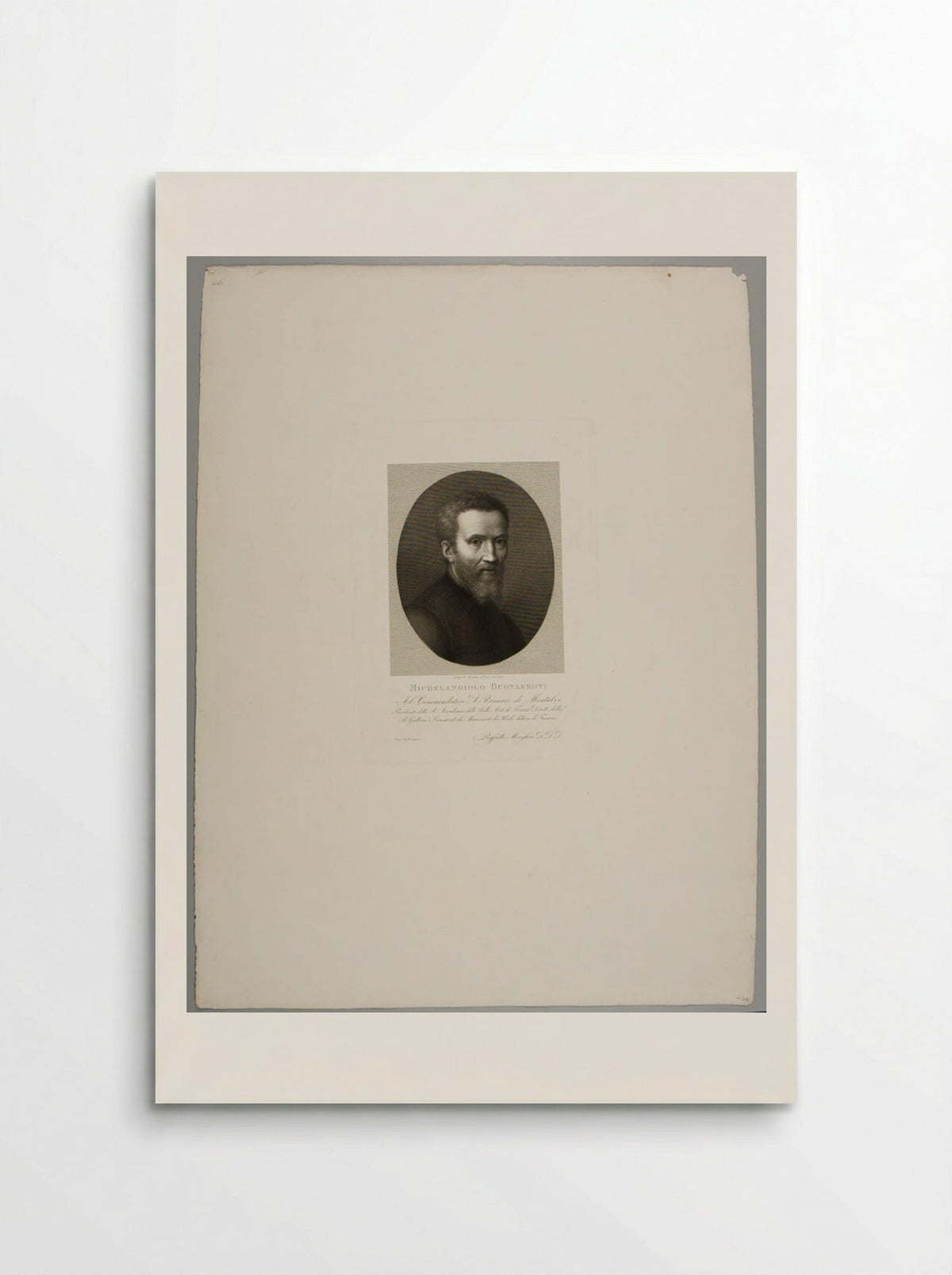 Portrait of Michelangelo Buonarroti - Raphael Morghen - Poster