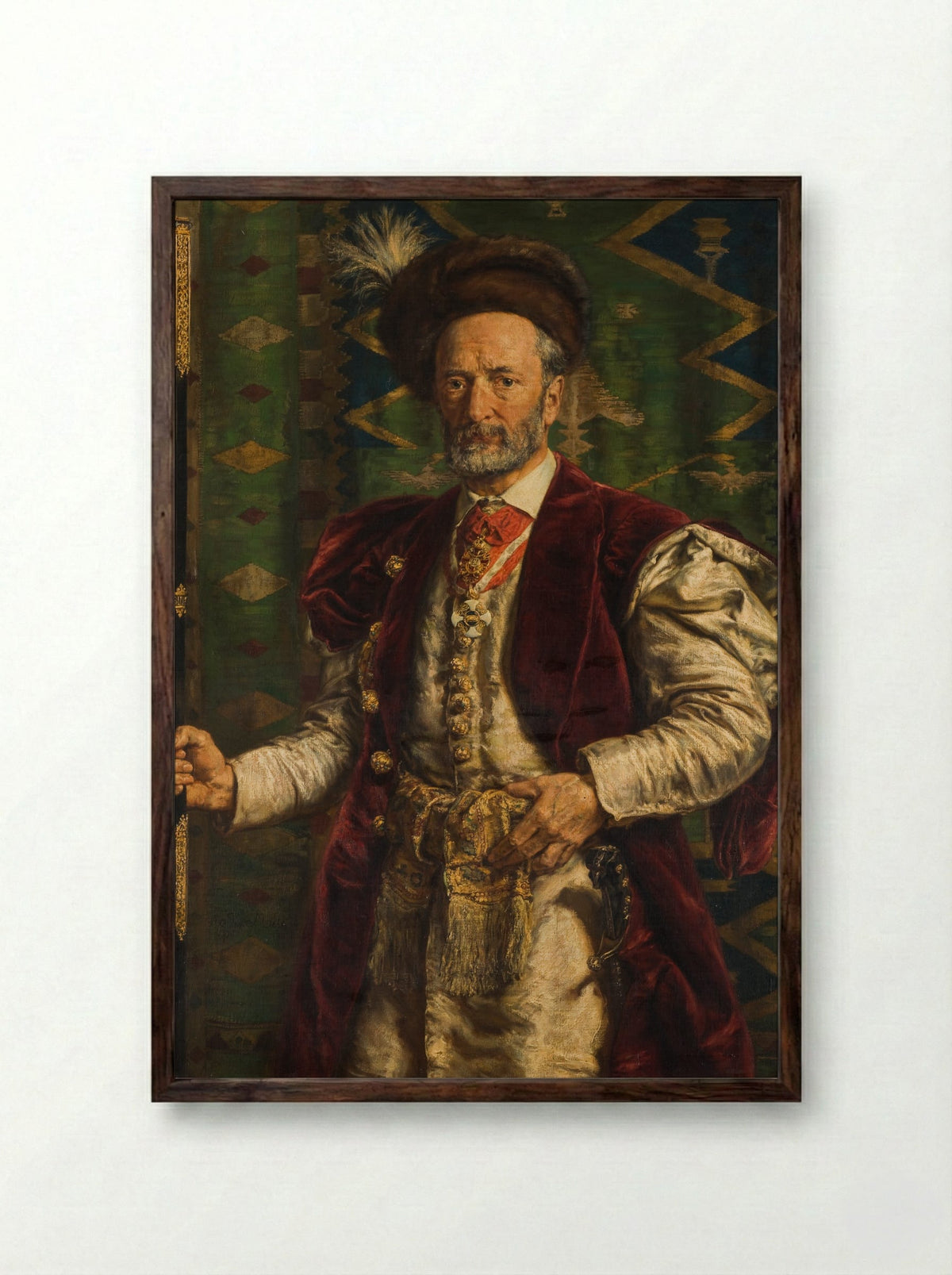 Portrait of Mikołaj Zyblikiewicz - Jan Matejko - Framed Print Dark Wood