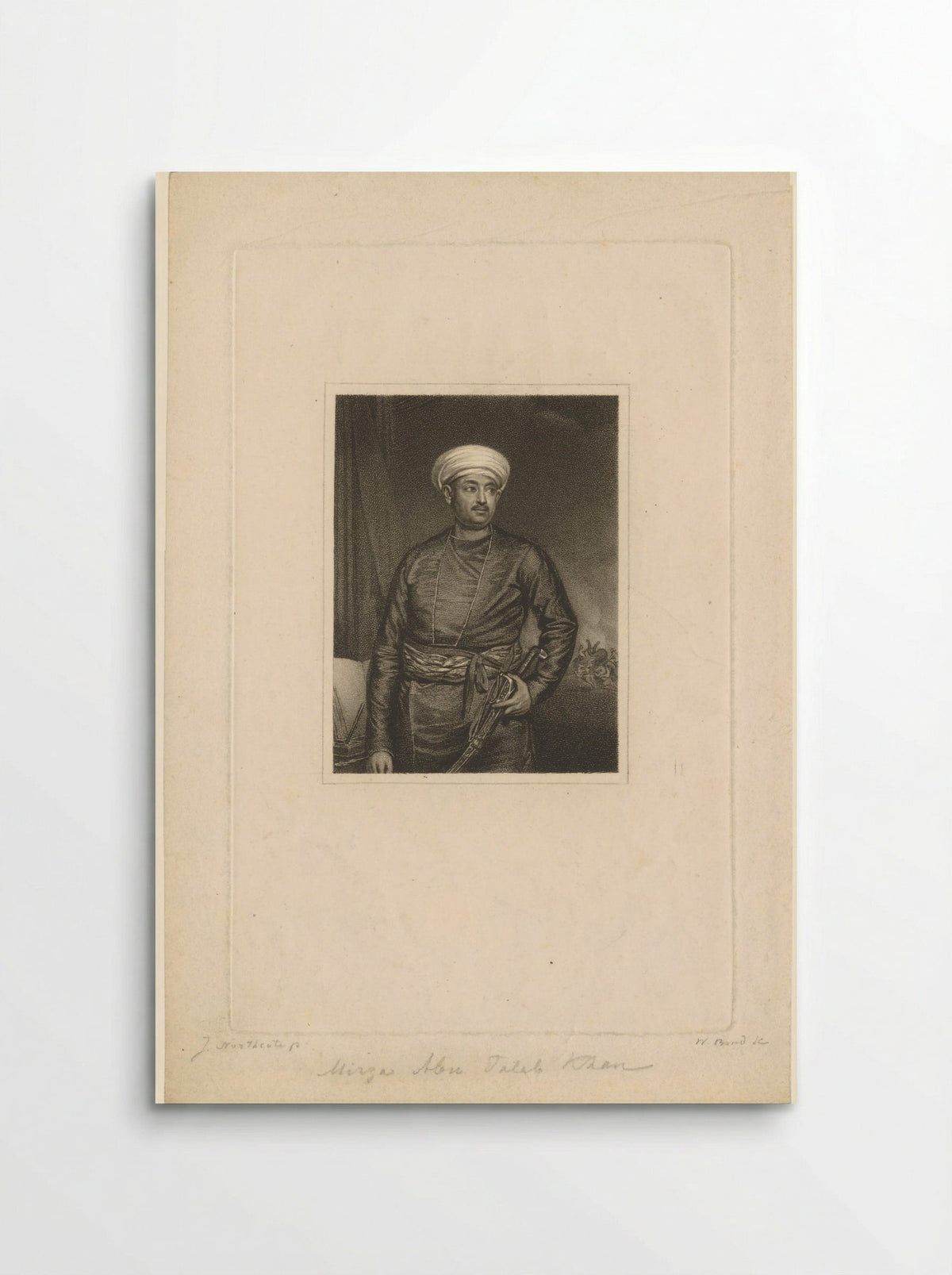 Portrait of Mirza Abu Taleb Khan - William Bond - Poster