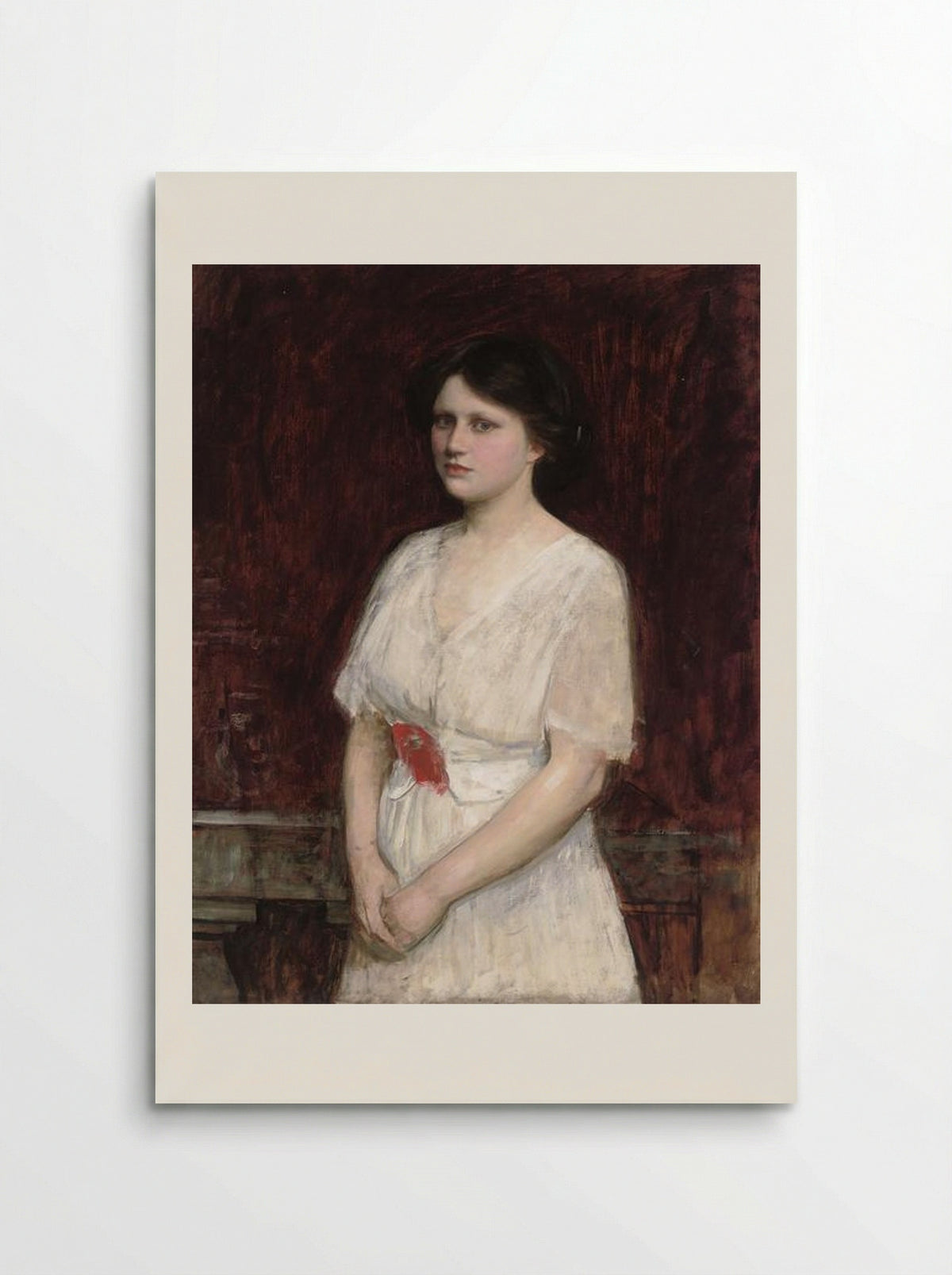 Portrait of Miss Claire Kenworthy - John William Waterhouse - Poster