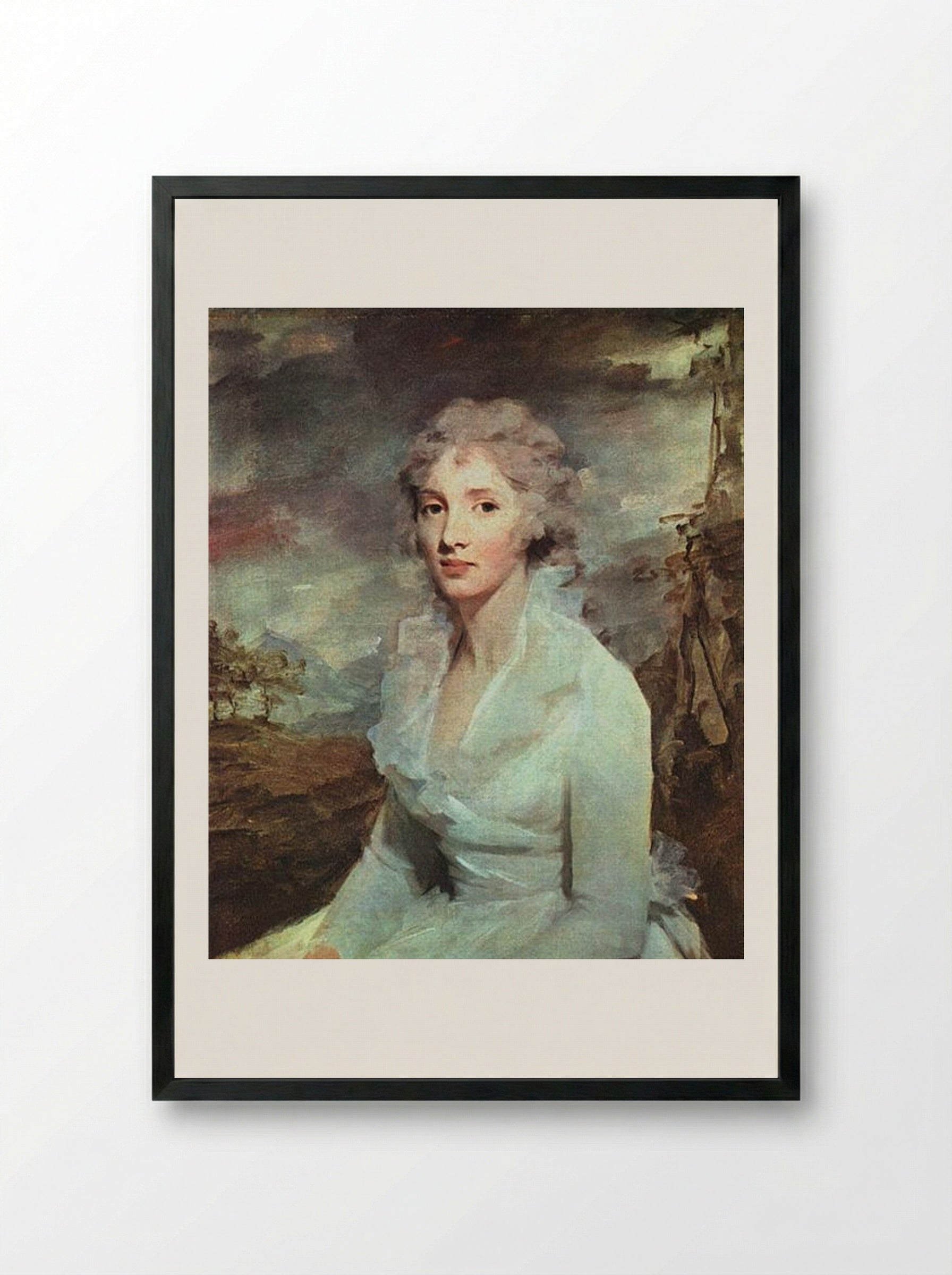 Portrait of Miss Eleanor Urquhart - Henry Raeburn - Framed Print Black