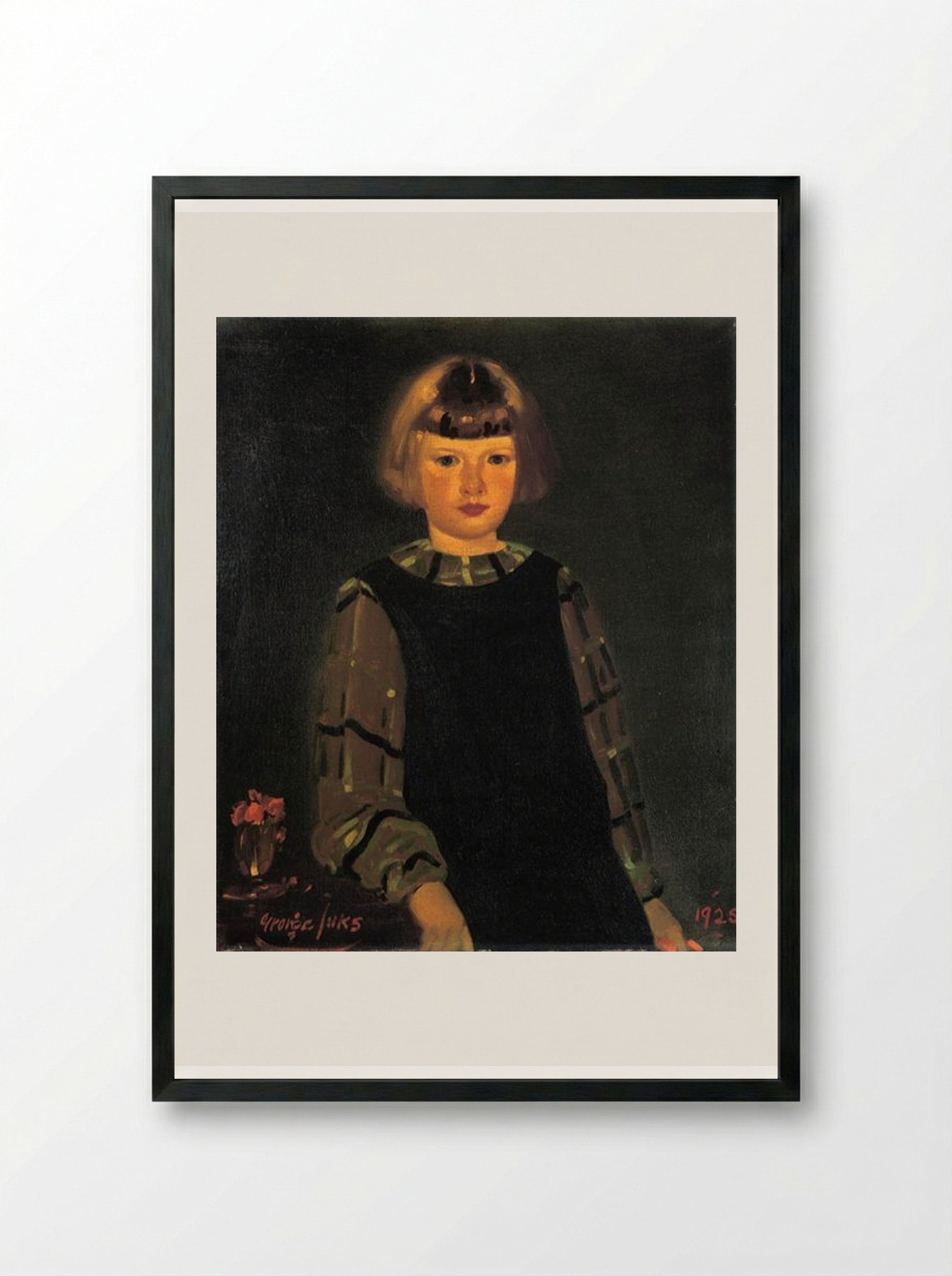 Portrait of Miss Ruth Breslin - George Luks - Framed Print Black