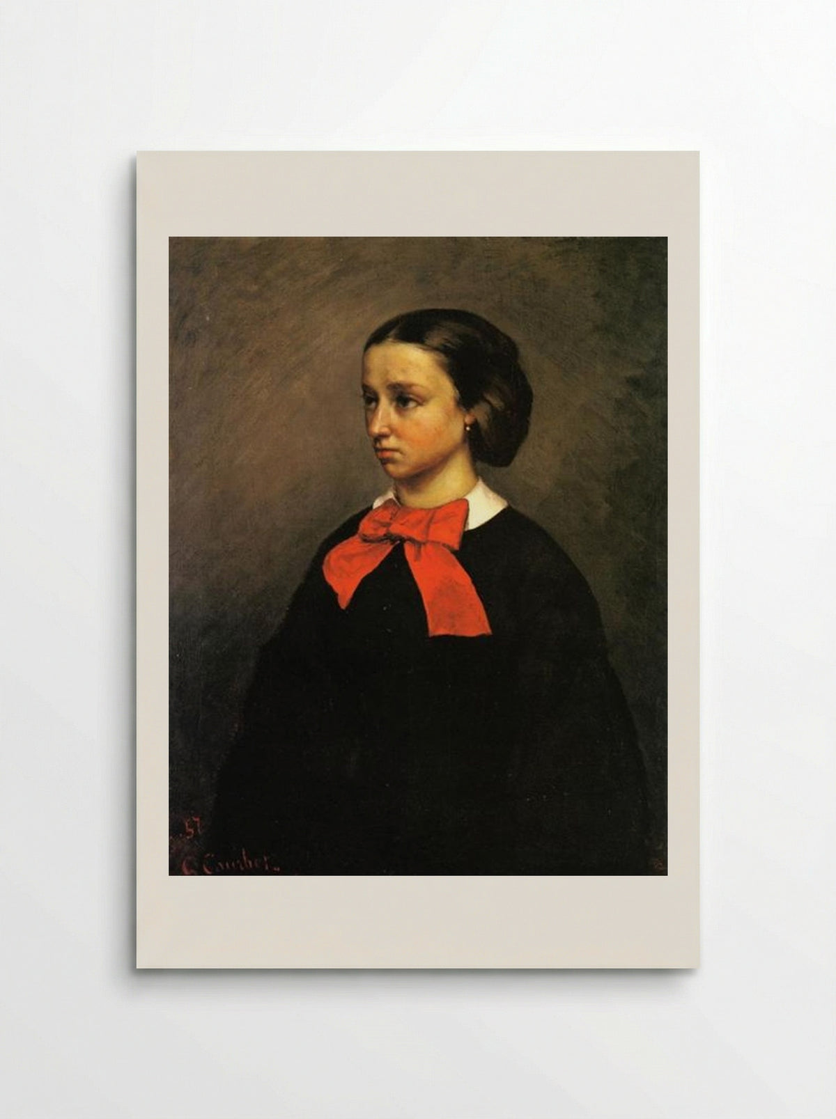 Portrait of Mlle. Jacquet - Gustave Courbet - Poster