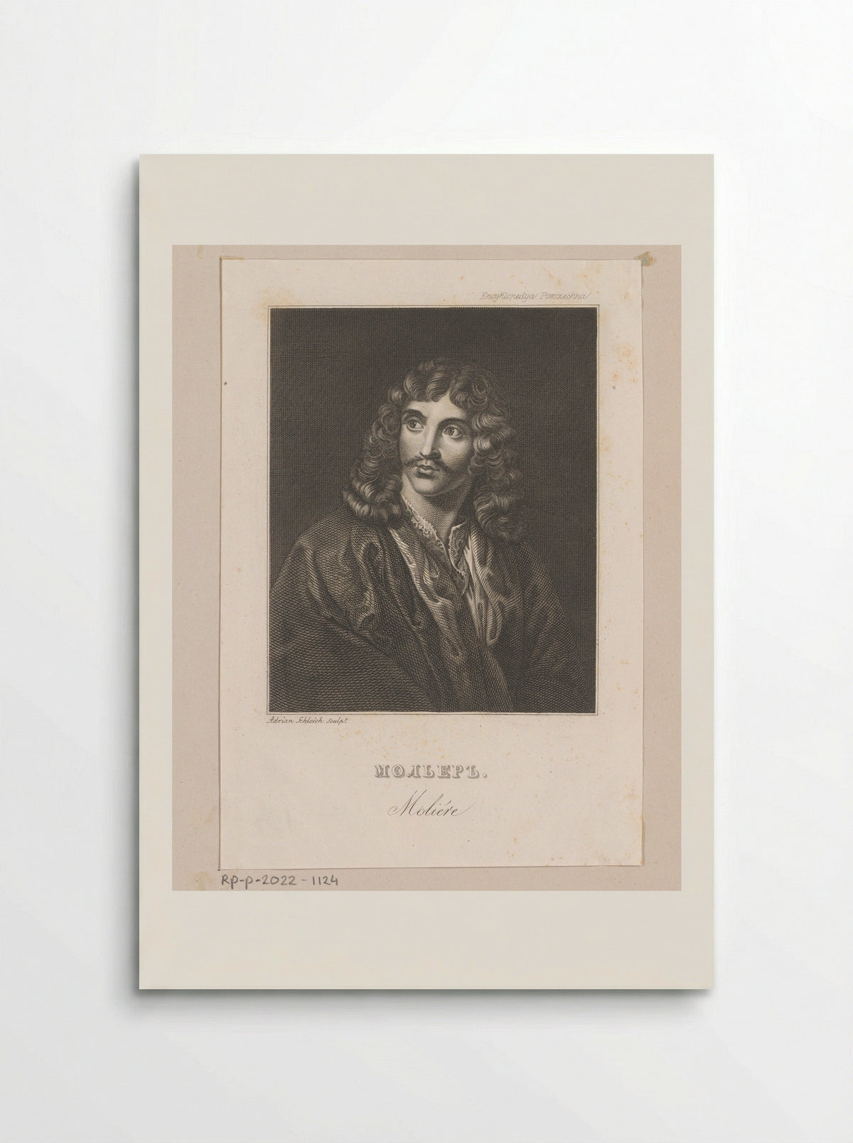 Portrait of Molière - Adrian Schleich - Poster