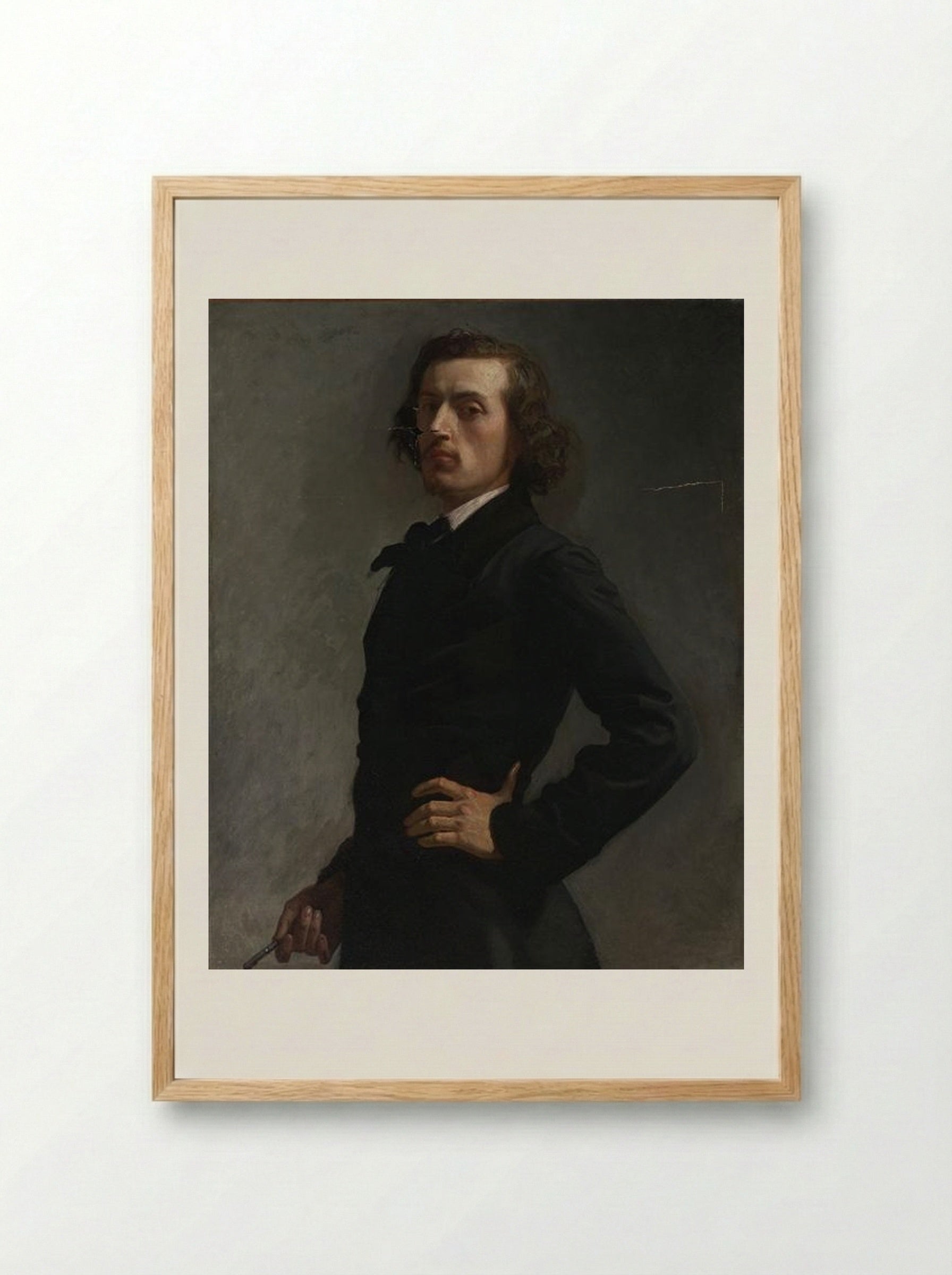 Portrait of Monsieur Allard - Léon Bonnat - Framed Print Wood
