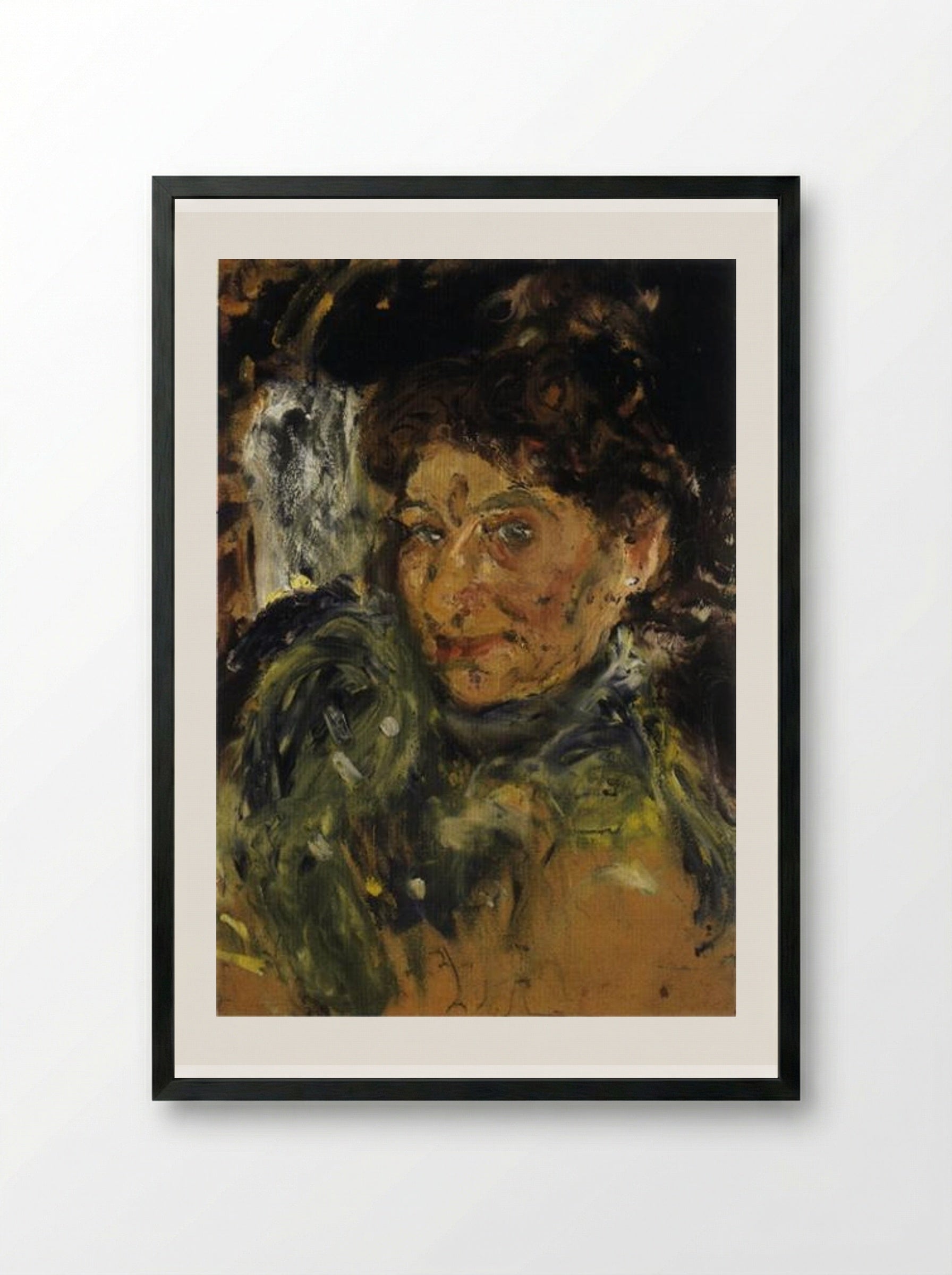 Portrait of Mother, Maria Gerstl - Richard Gerstl - Framed Print Black