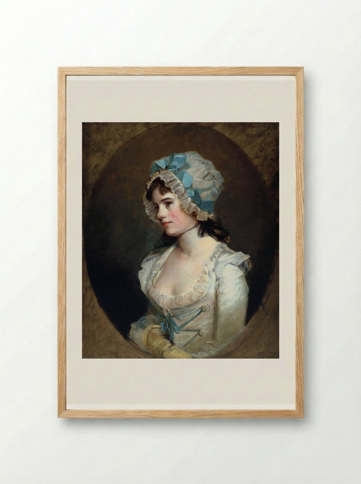 Portrait of Mrs Williams - John Hoppner - Framed Print Wood