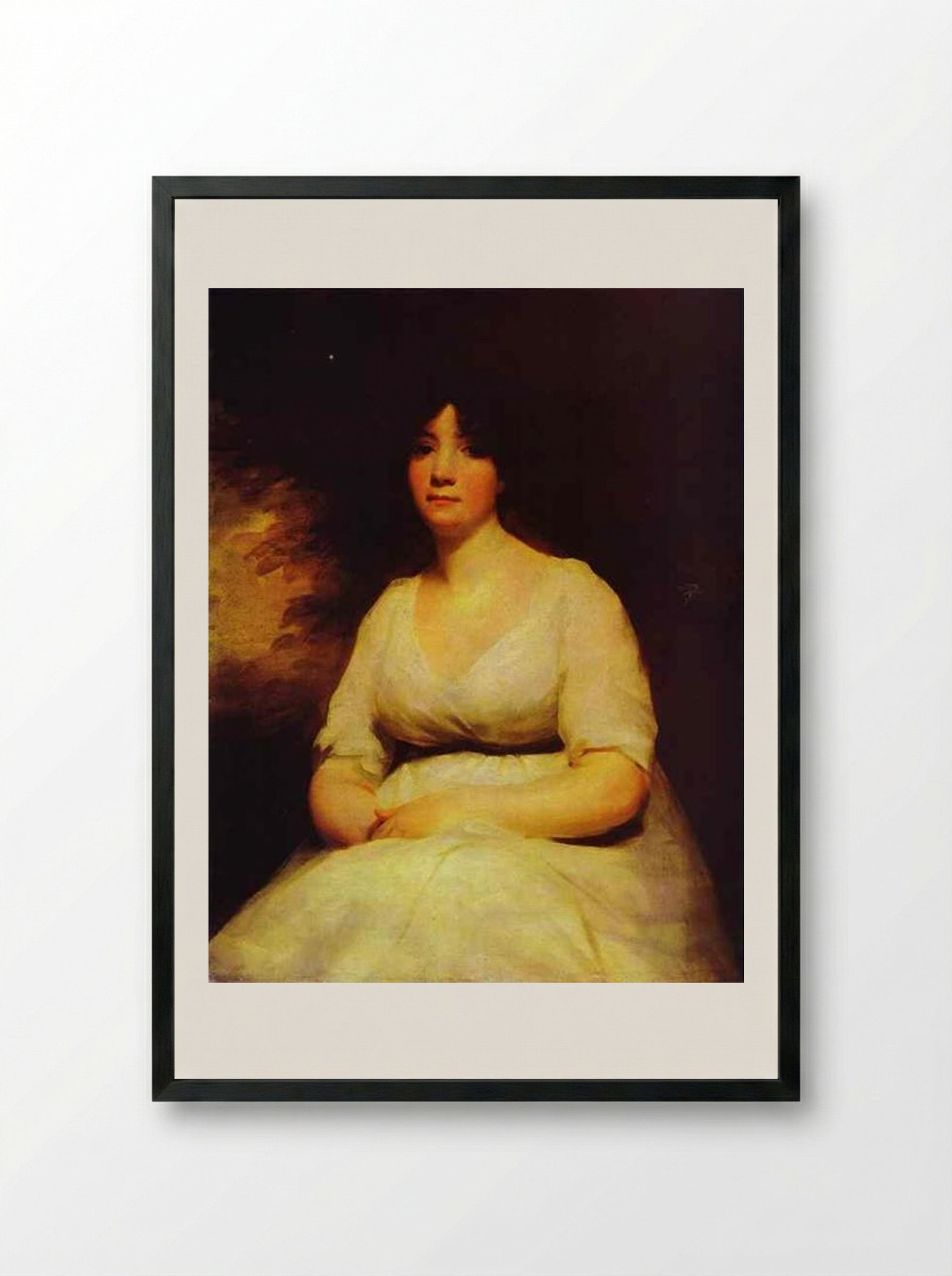 Portrait of Mrs. Kenneth Murchison - Henry Raeburn - Framed Print Black