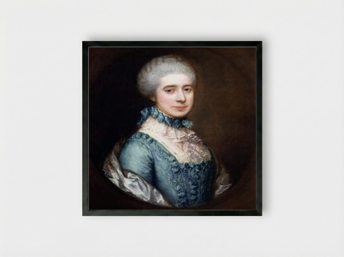 Portrait of Mrs. Awse - Thomas Gainsborough - Framed Print Black