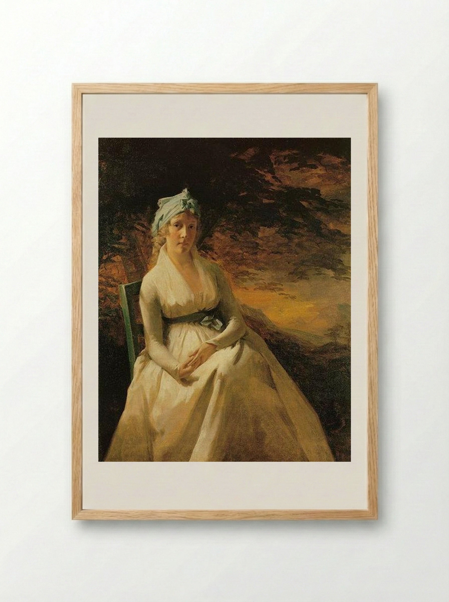 Portrait of Mrs. Andrew - Henry Raeburn - Framed Print Wood