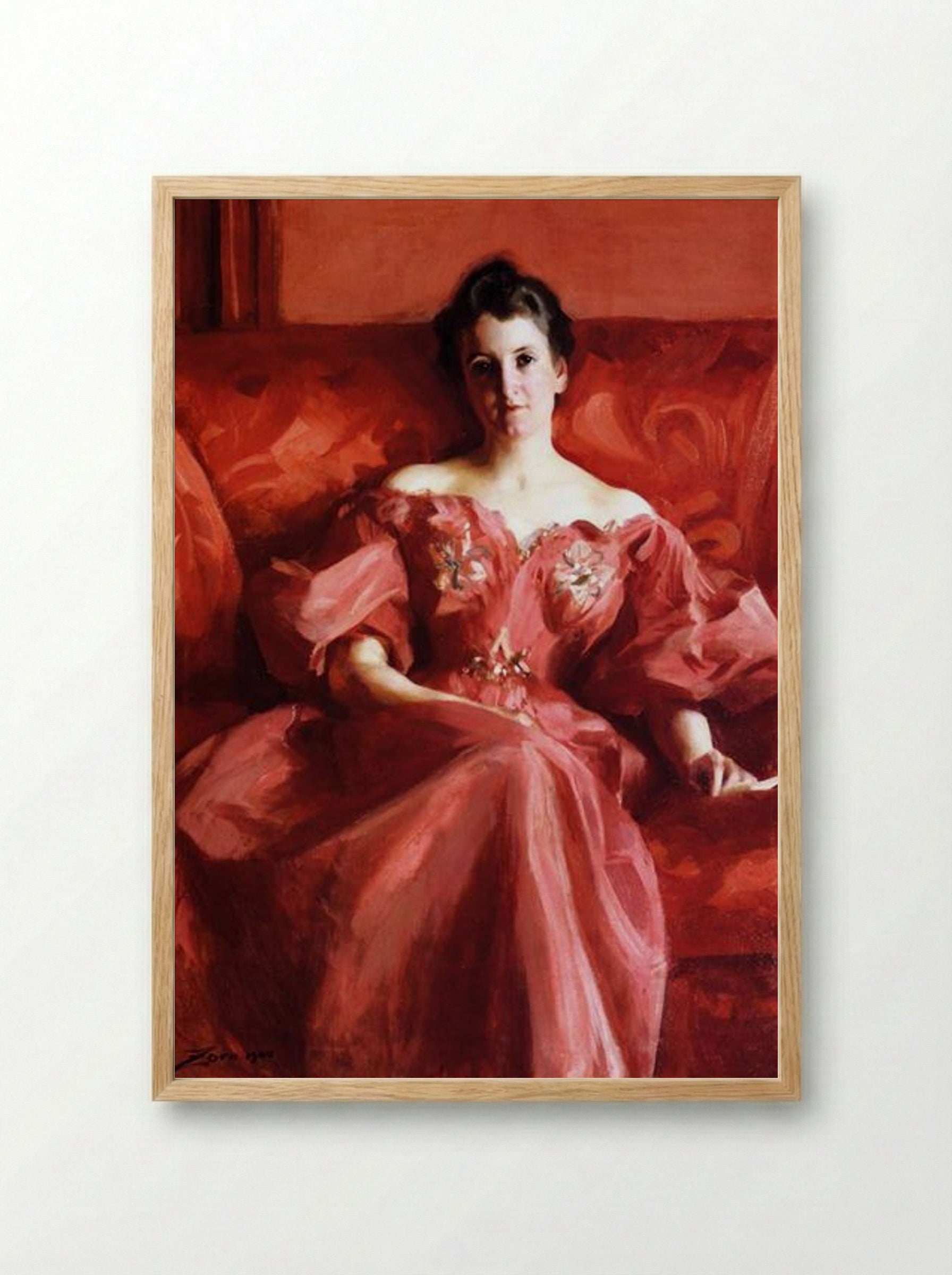 Portrait of Mrs. Howe - Anders Zorn - Framed Print Wood