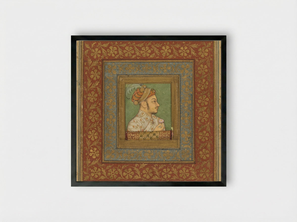 Portrait of Murad Bakhsh - Balchand - Framed Print Black
