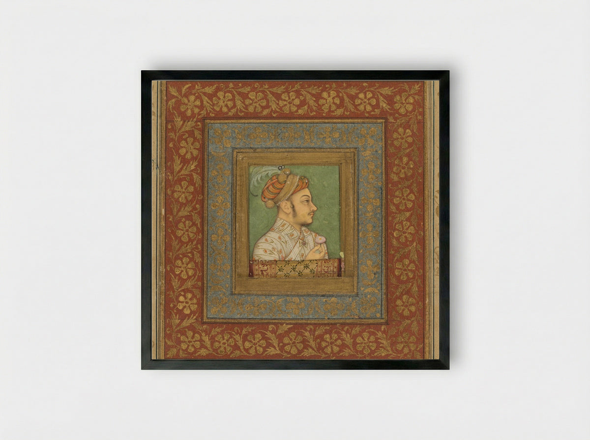 Portrait of Murad Bakhsh - Balchand - Framed Print Black