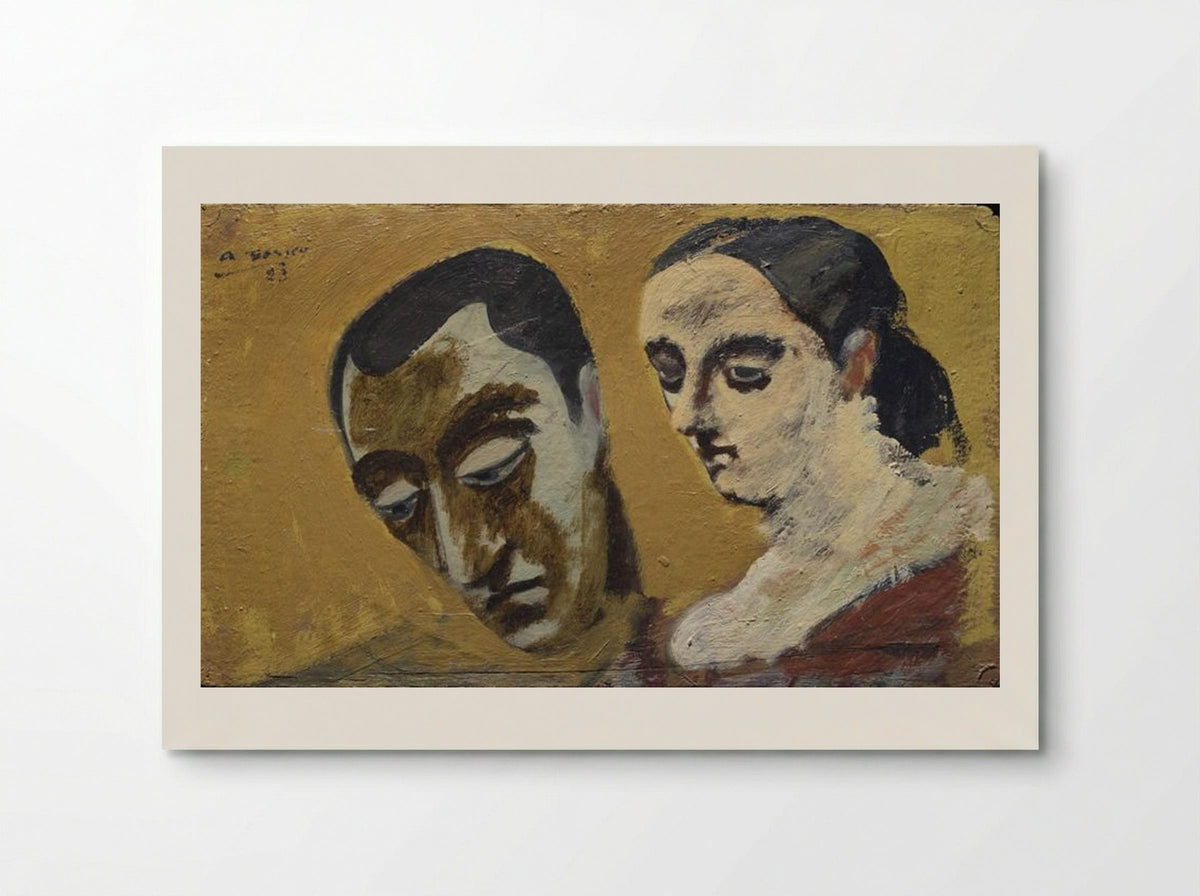 Portrait of Myself and My Imaginary Wife - Arshile Gorky - Poster