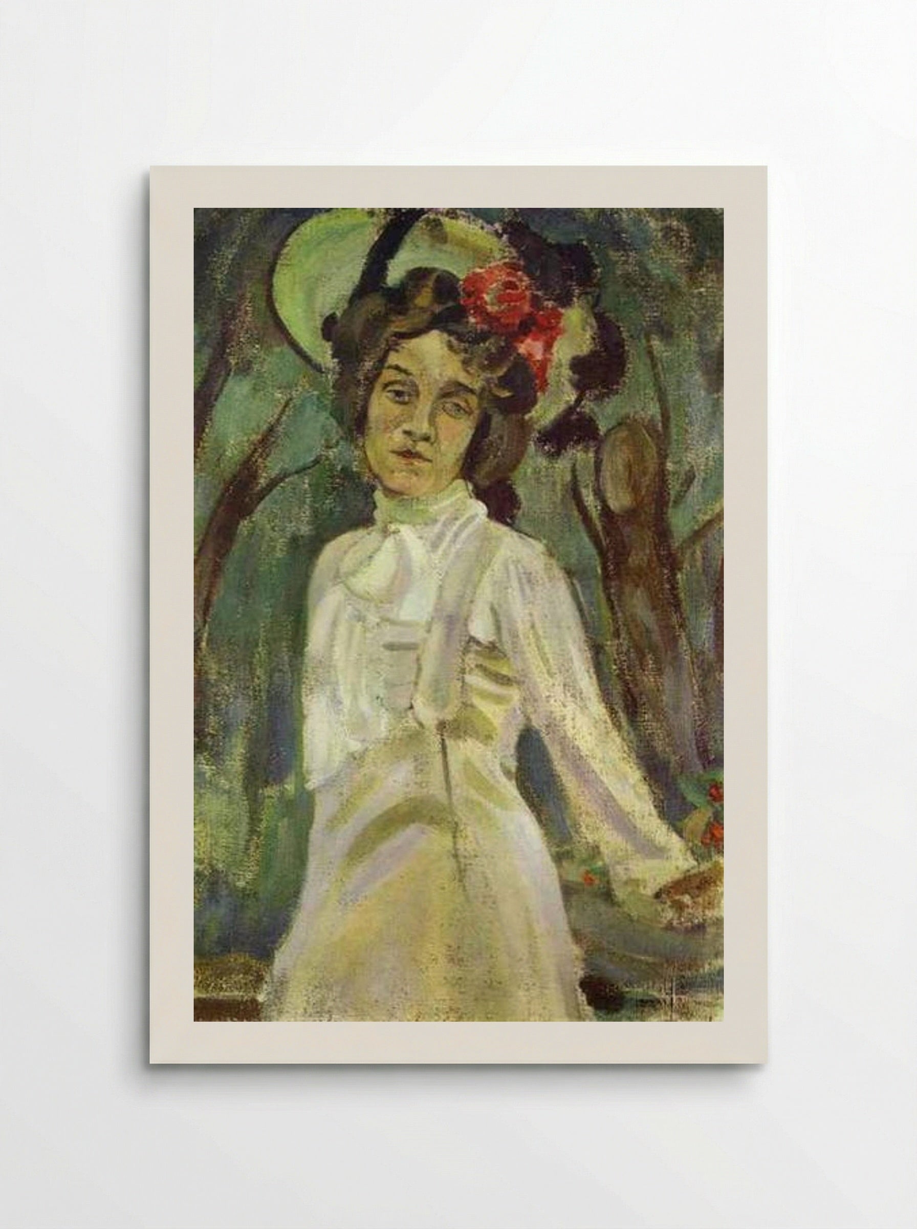 Portrait of Nadezhda Staniukovich - Victor Borisov-Musatov - Poster