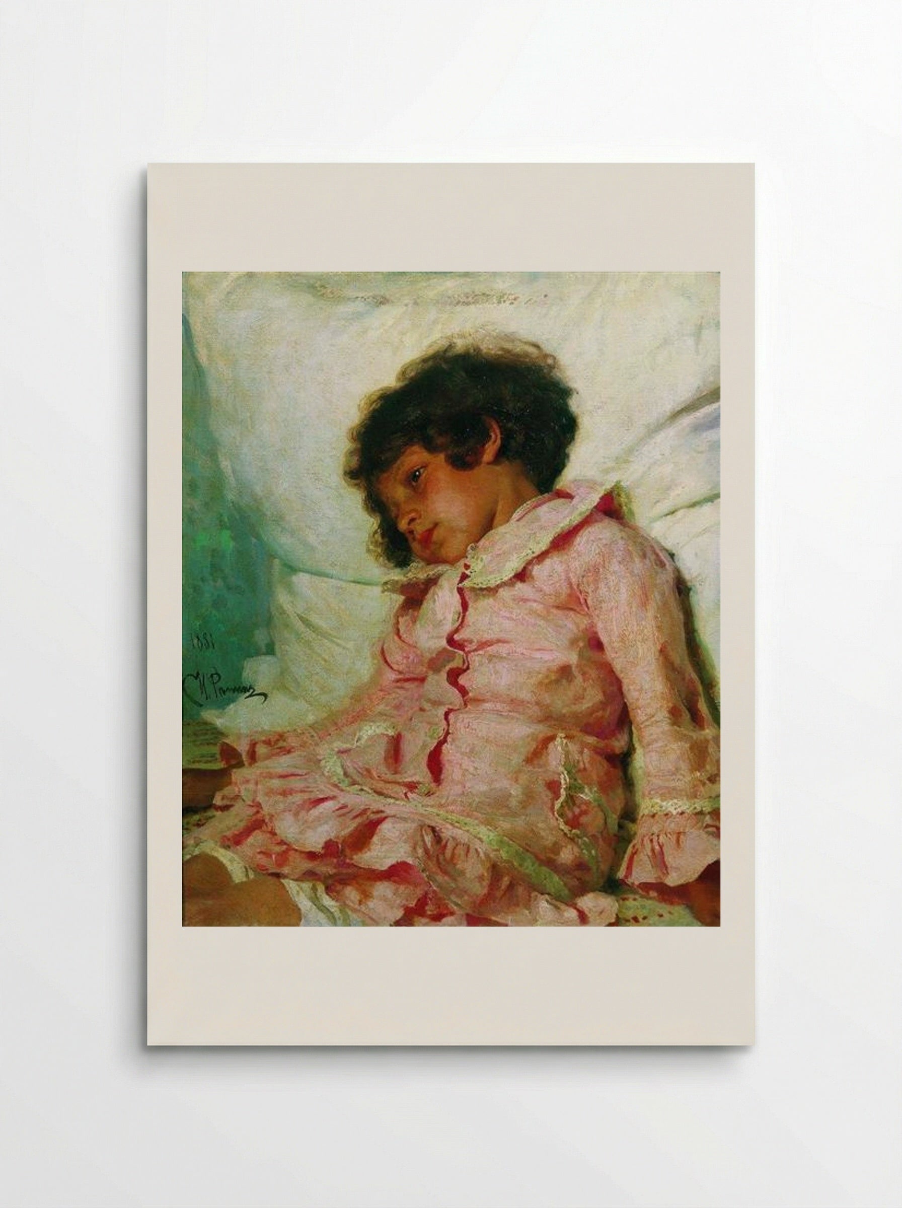Portrait of Nadya Repina - Ilya Repin - Poster