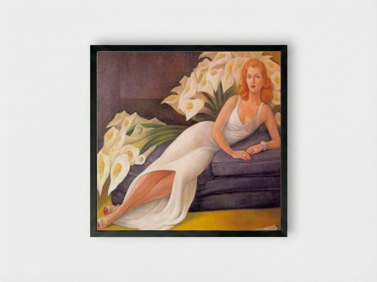 Portrait of Natasha Zakólkowa Gelman - Diego Rivera - Framed Print Black