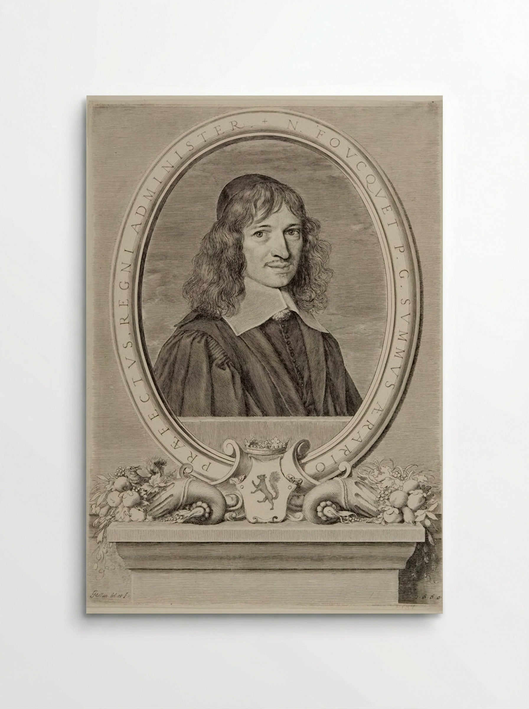 Portrait of Nicolas Fouquet - Claude Mellan - Poster