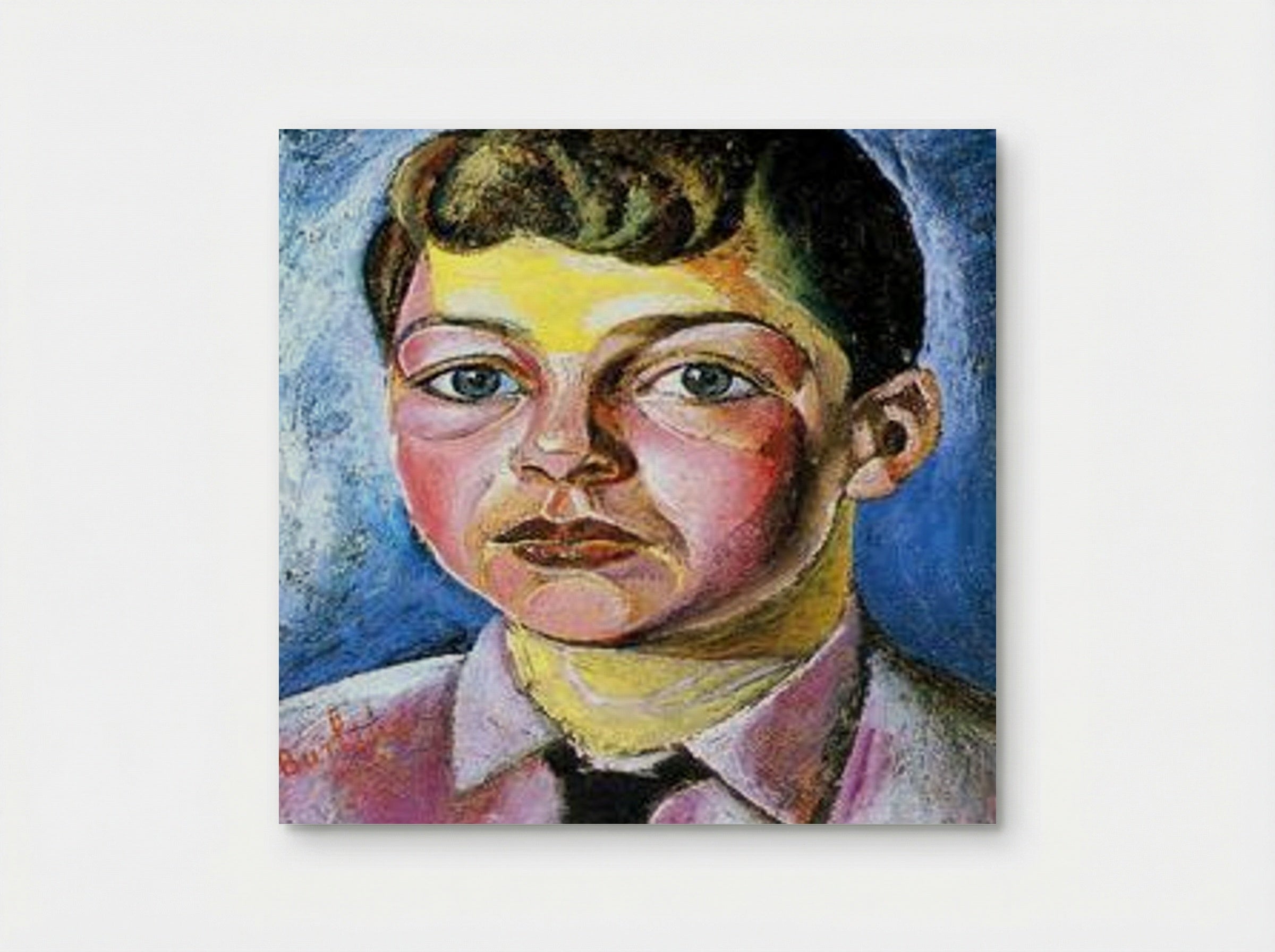 Portrait of Nicolas, the Artist's Son - David Burliuk - Poster