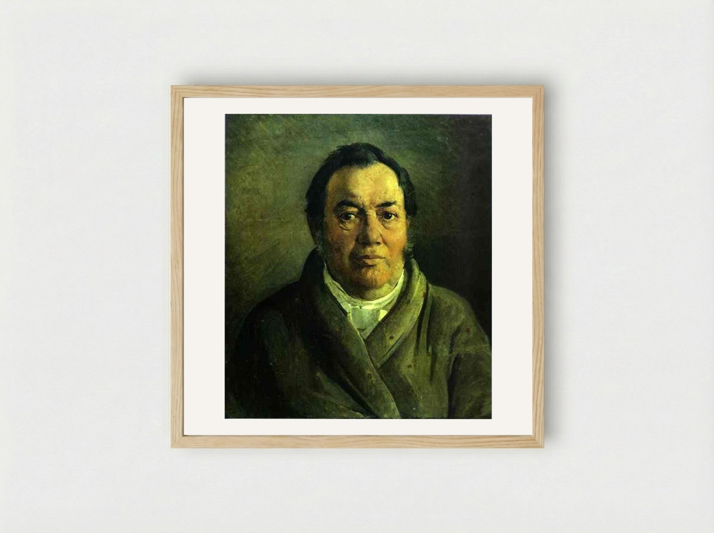Portrait of Nikolay O. Ge - Nikolai Ge - Framed Print Wood