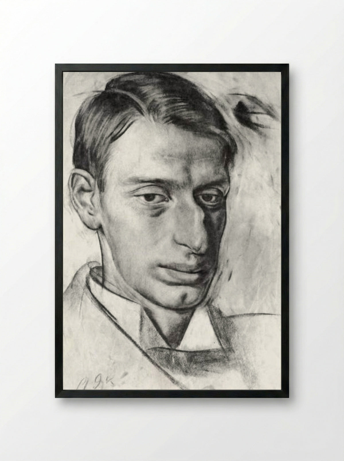 Portrait of Nikolay Radlov - Alexandre Jacovleff - Framed Print Black