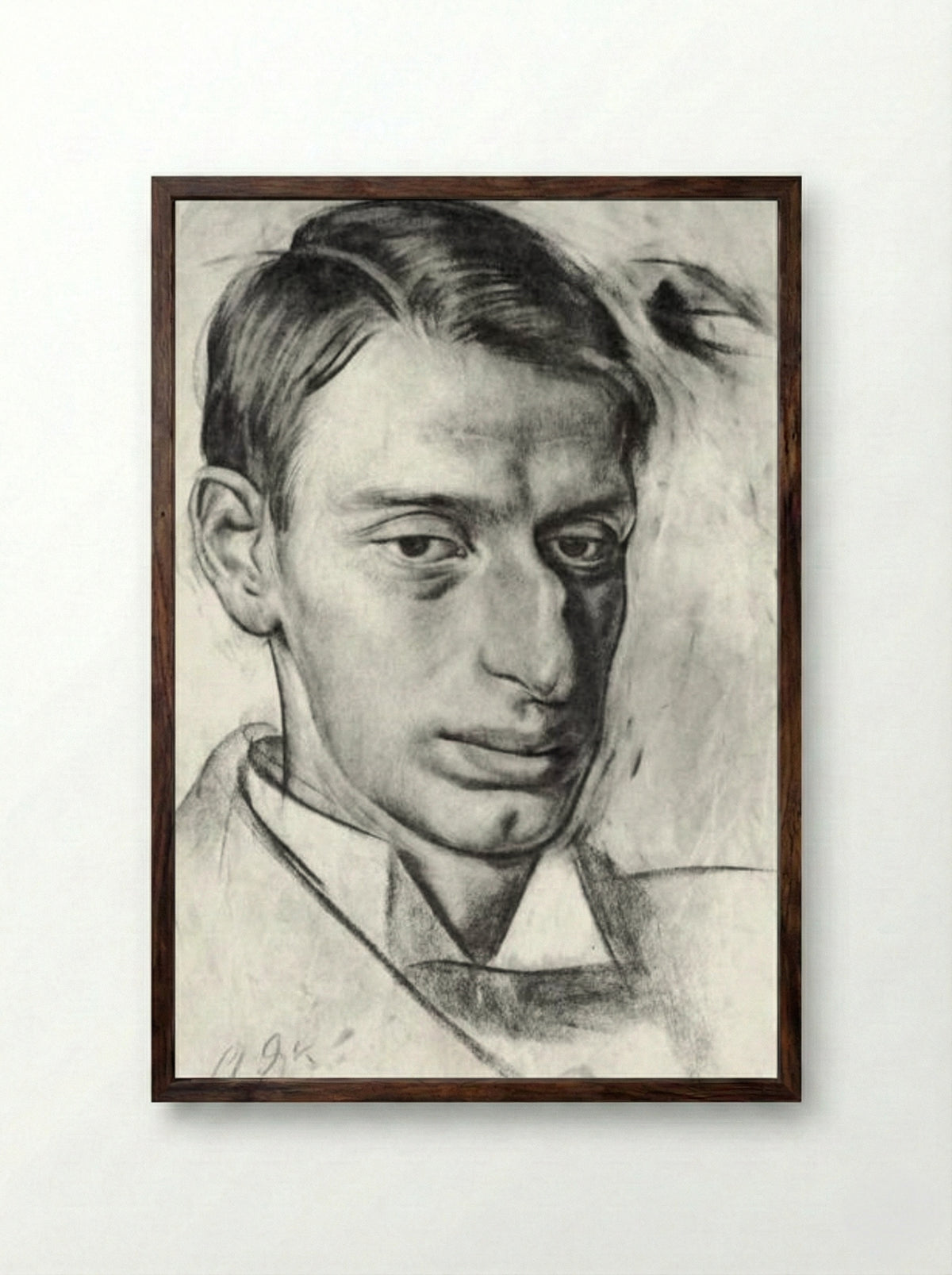 Portrait of Nikolay Radlov - Alexandre Jacovleff - Framed Print Dark Wood