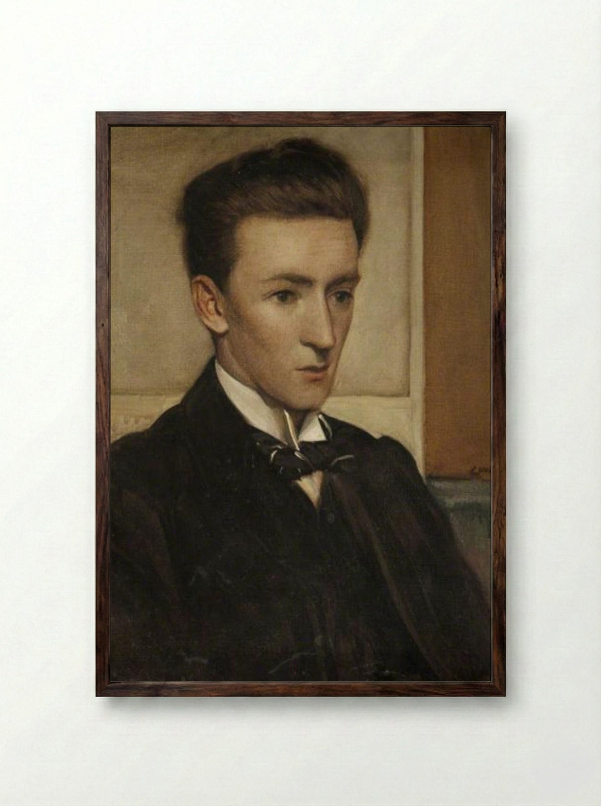 Portrait of Noel Harry Leaver - Leon Underwood - Framed Print Dark Wood