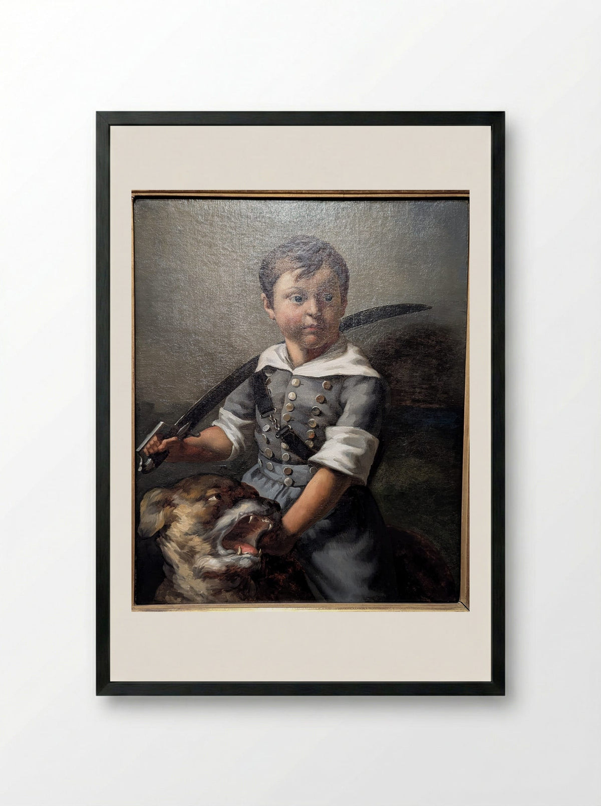 Portrait of Olivier Bro - Théodore Géricault - Framed Print Black