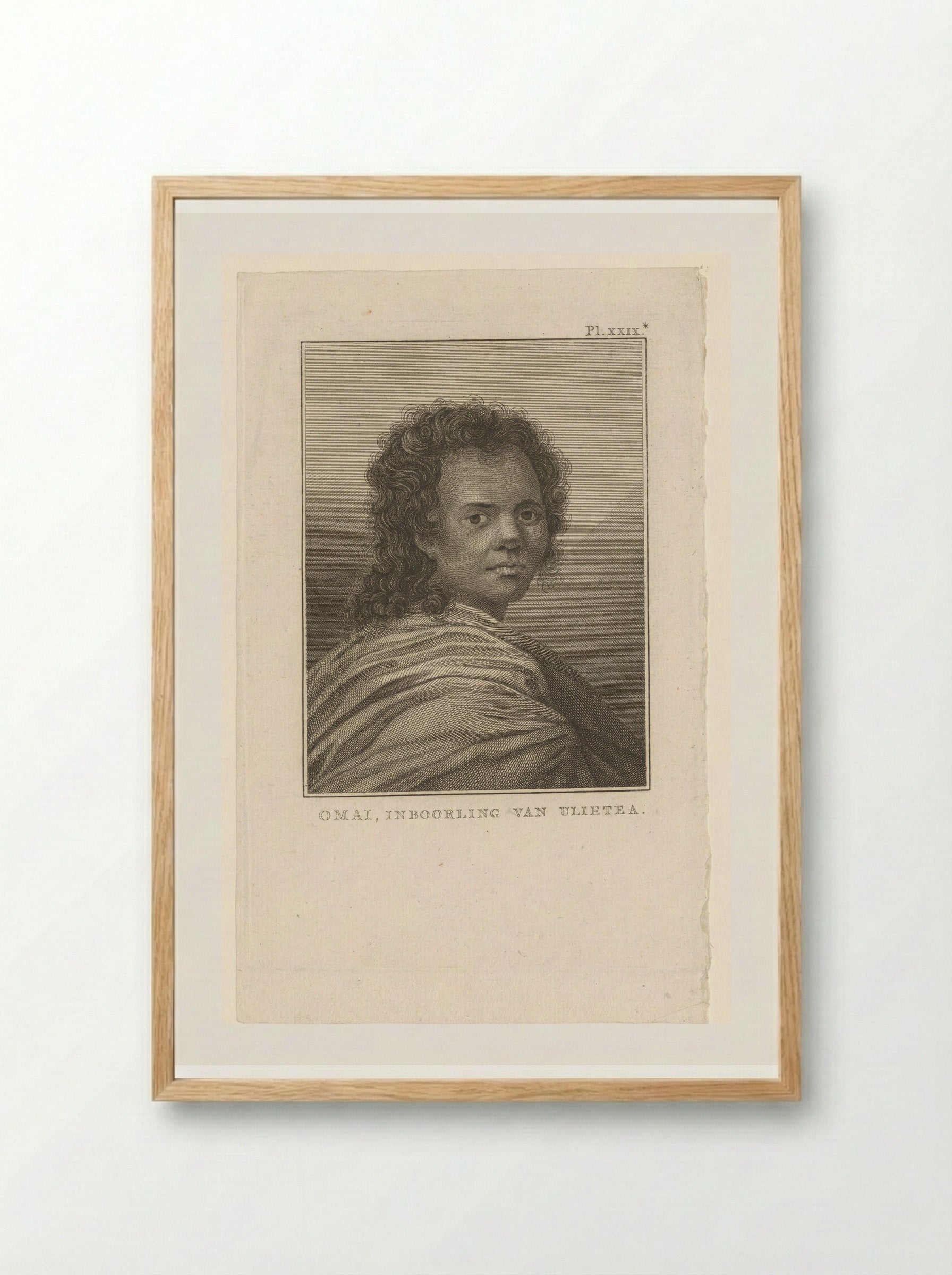 Portrait of Omai - Fine Art Print - Framed Print Wood