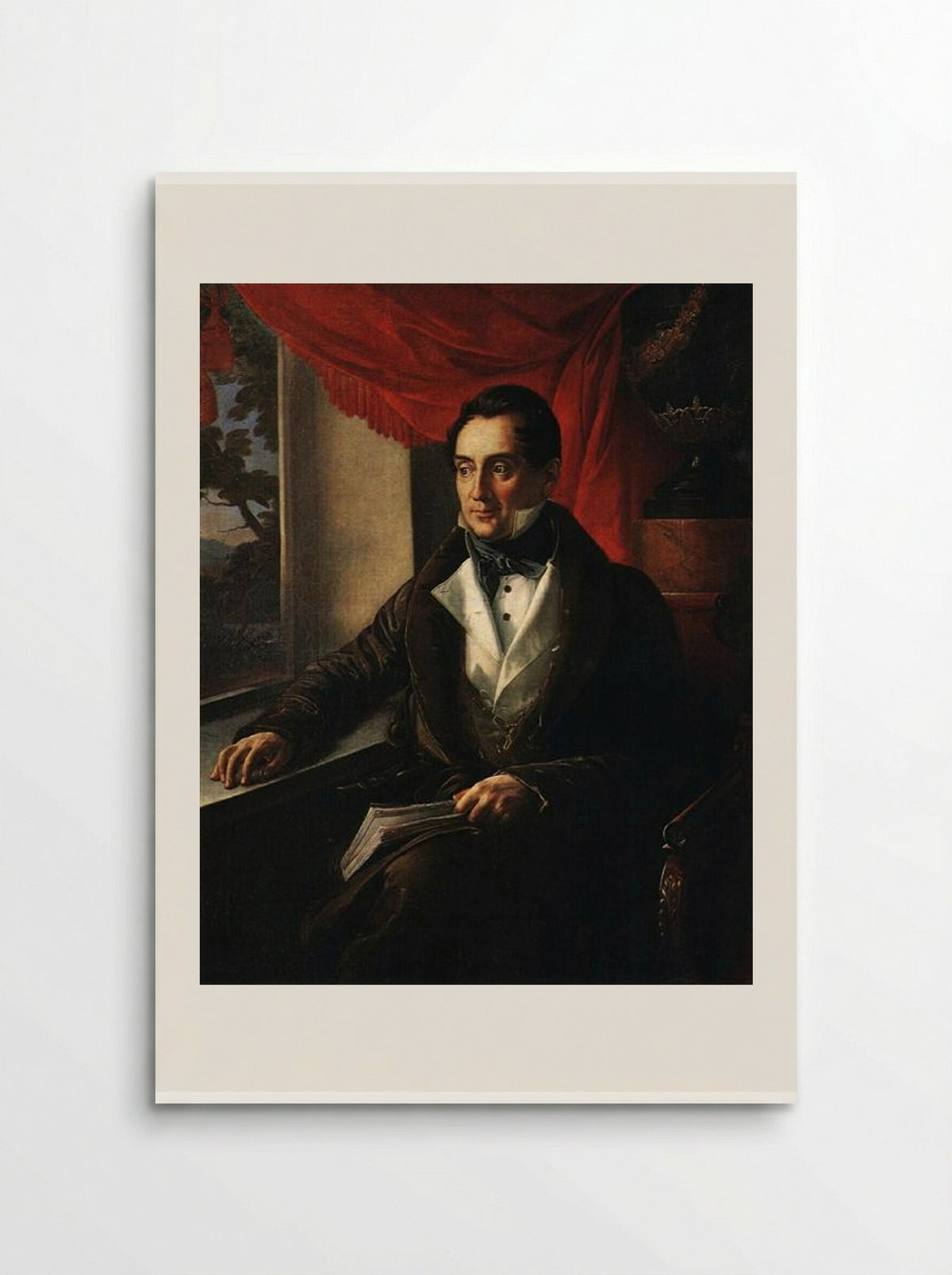 Portrait of P. N. Zubov - Vasily Tropinin - Poster