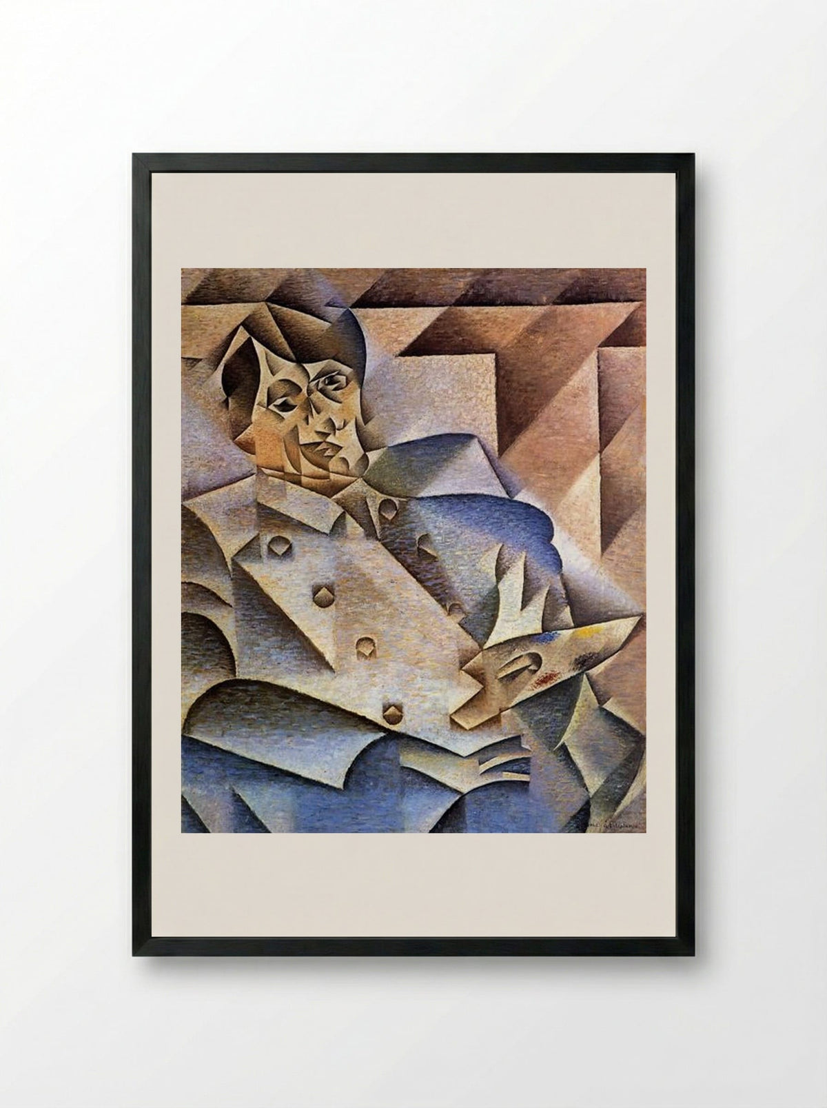 Portrait of Pablo Picasso - Juan Gris - Framed Print Black