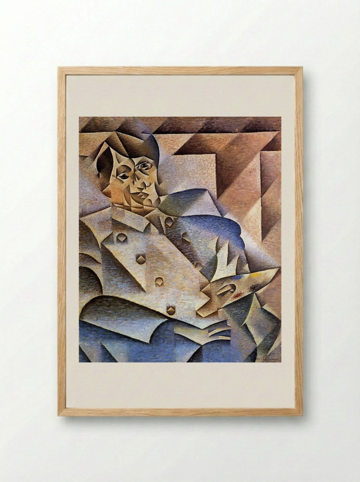 Portrait of Pablo Picasso - Juan Gris - Framed Print Wood