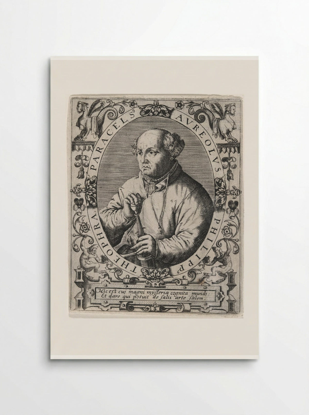 Portrait of Paracelsus - Theodor de Bry - Poster