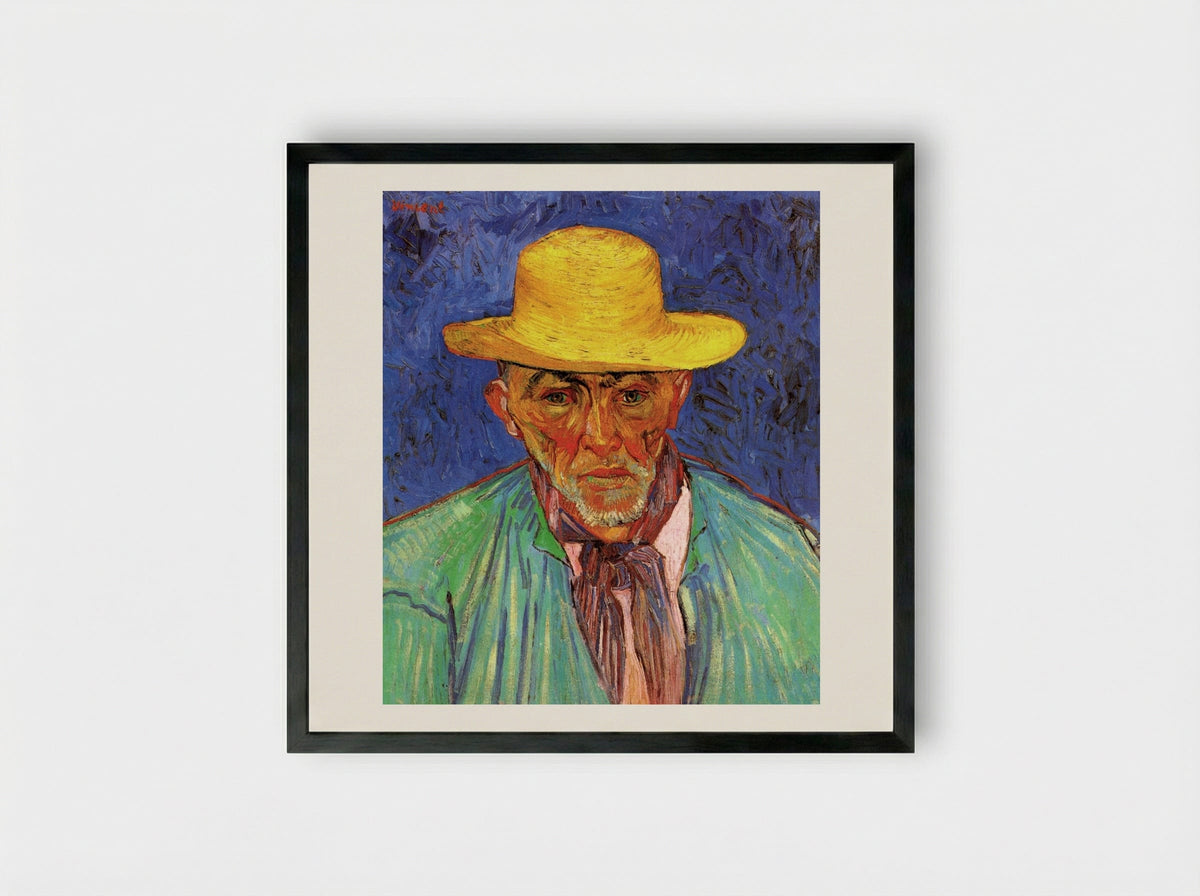 Portrait of Patience Escalier, Shepherd in Provence - Vincent van Gogh - Framed Print Black