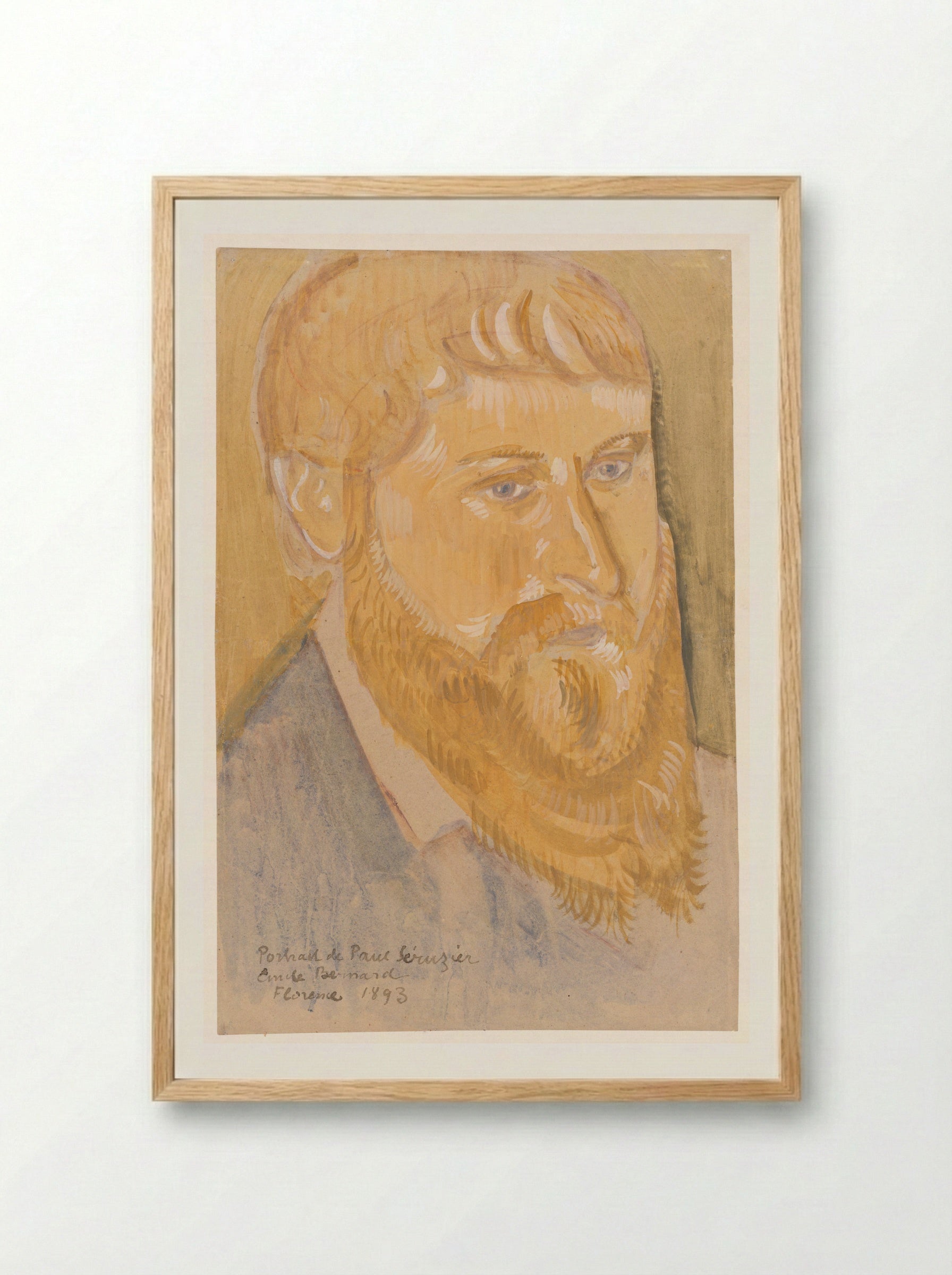 Portrait of Paul Sérusier - Émile Bernard - Framed Print Wood