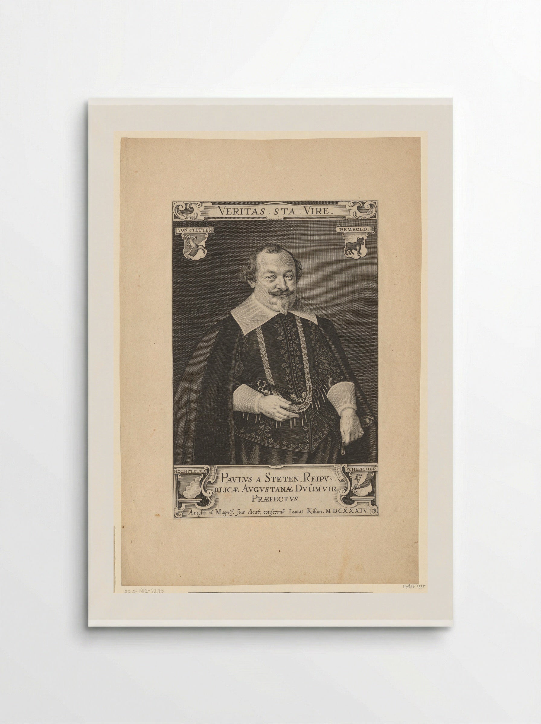 Portrait of Paul von Stetten - Lucas Kilian - Poster