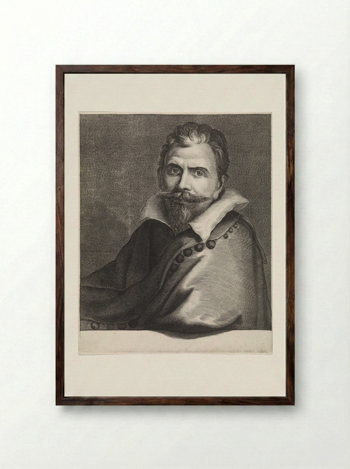 Portrait of Paulus van Vianen - Paulus van Vianen - Framed Print Dark Wood
