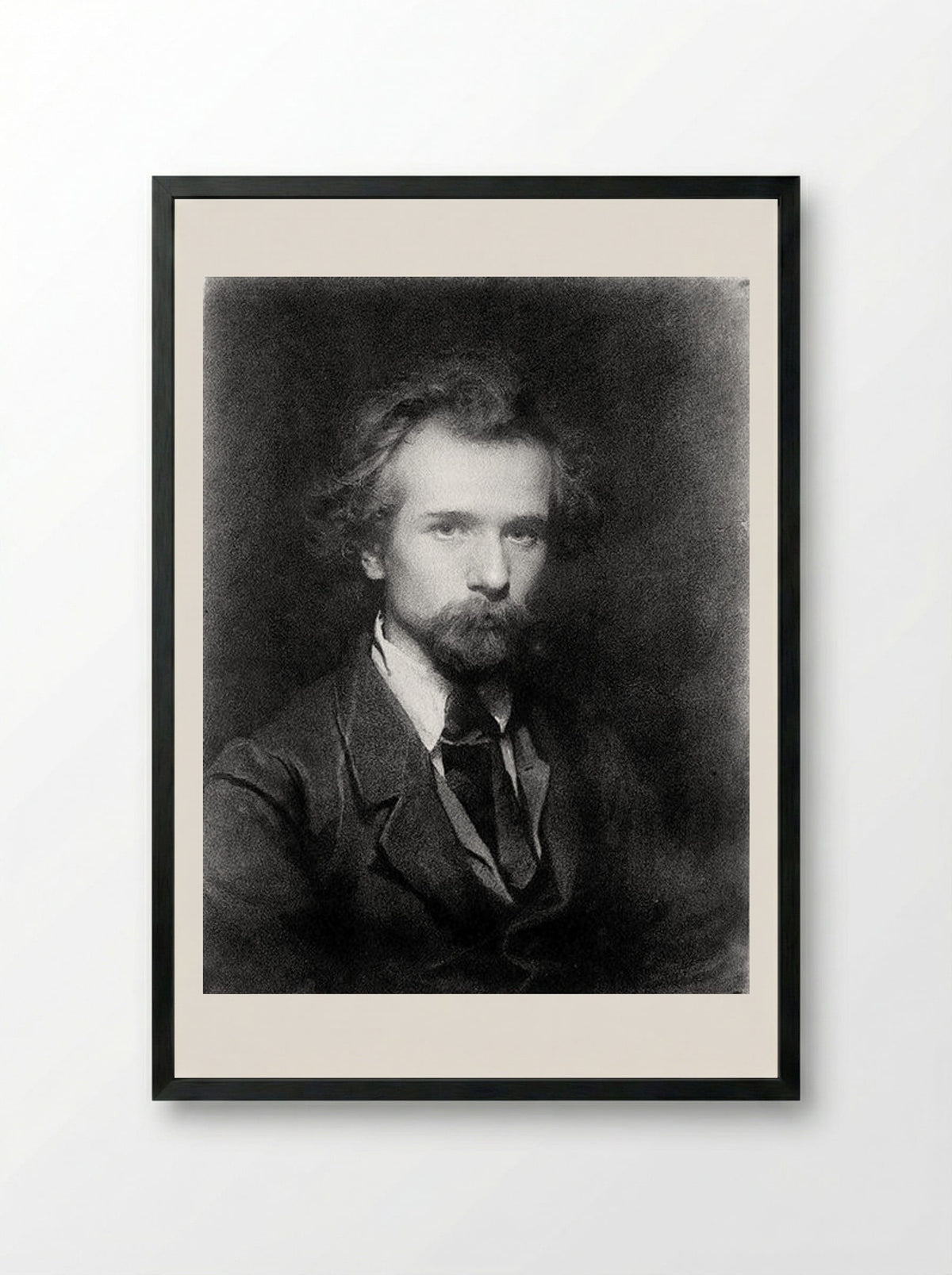 Portrait of Pavel Petrovich Chistyakov - Ivan Kramskoy - Framed Print Black