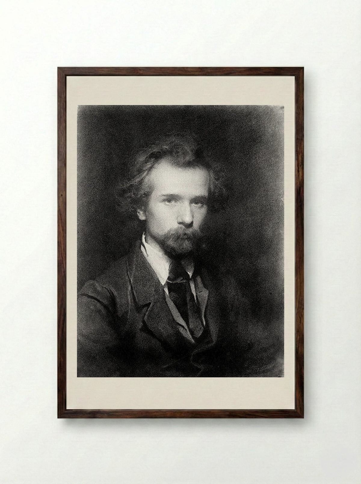 Portrait of Pavel Petrovich Chistyakov - Ivan Kramskoy - Framed Print Dark Wood