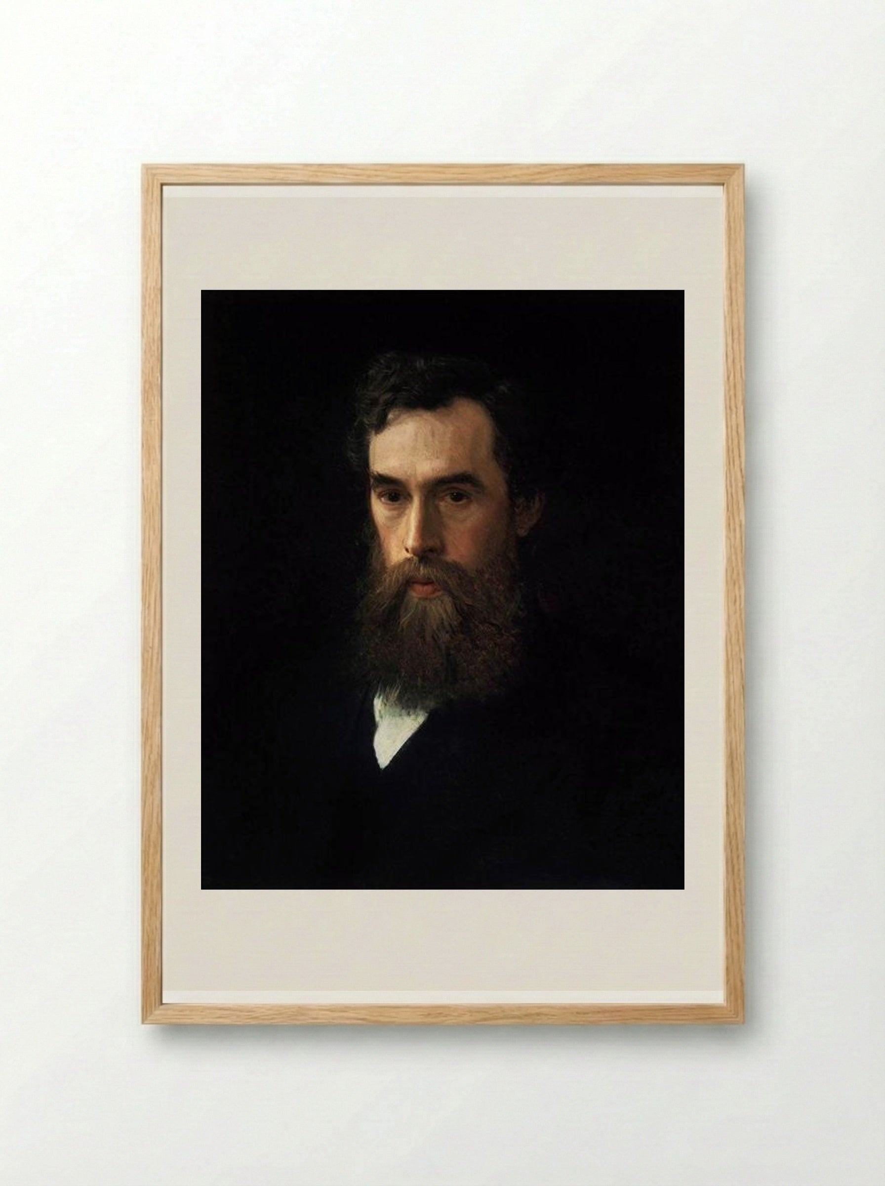 Portrait of Pavel Tretyakov - Ivan Kramskoy - Framed Print Wood