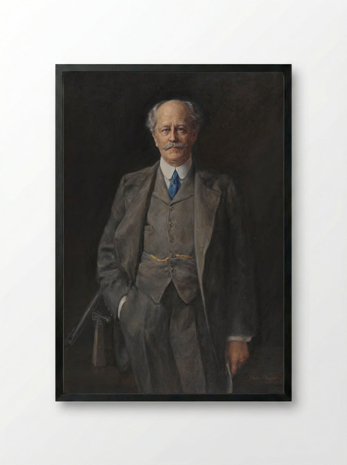 Portrait of Percival Lowell - Pietro Pezzati - Framed Print Black