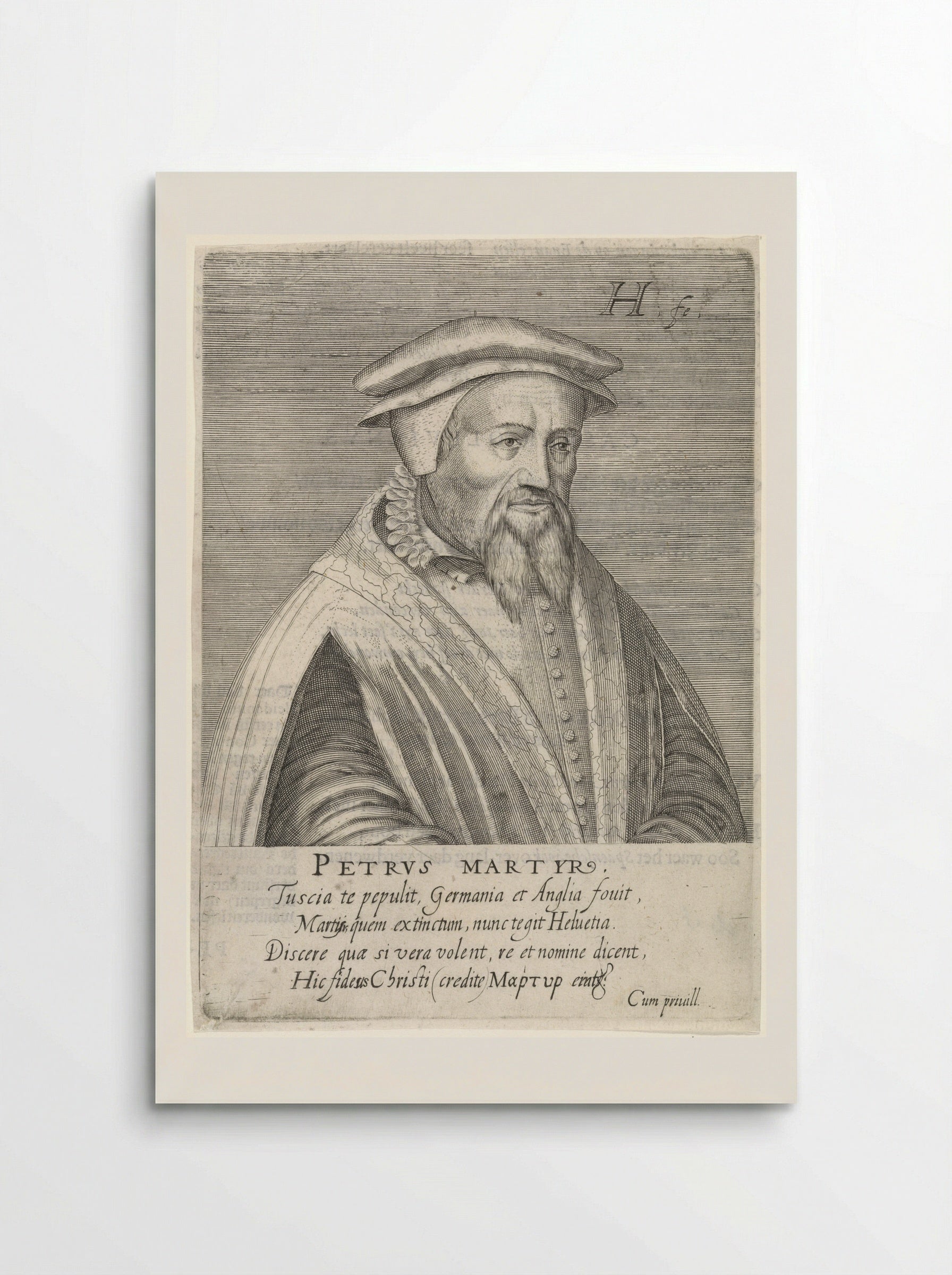 Portrait of Peter Martyr Vermigli - Hendrick Hondius (I) - Poster