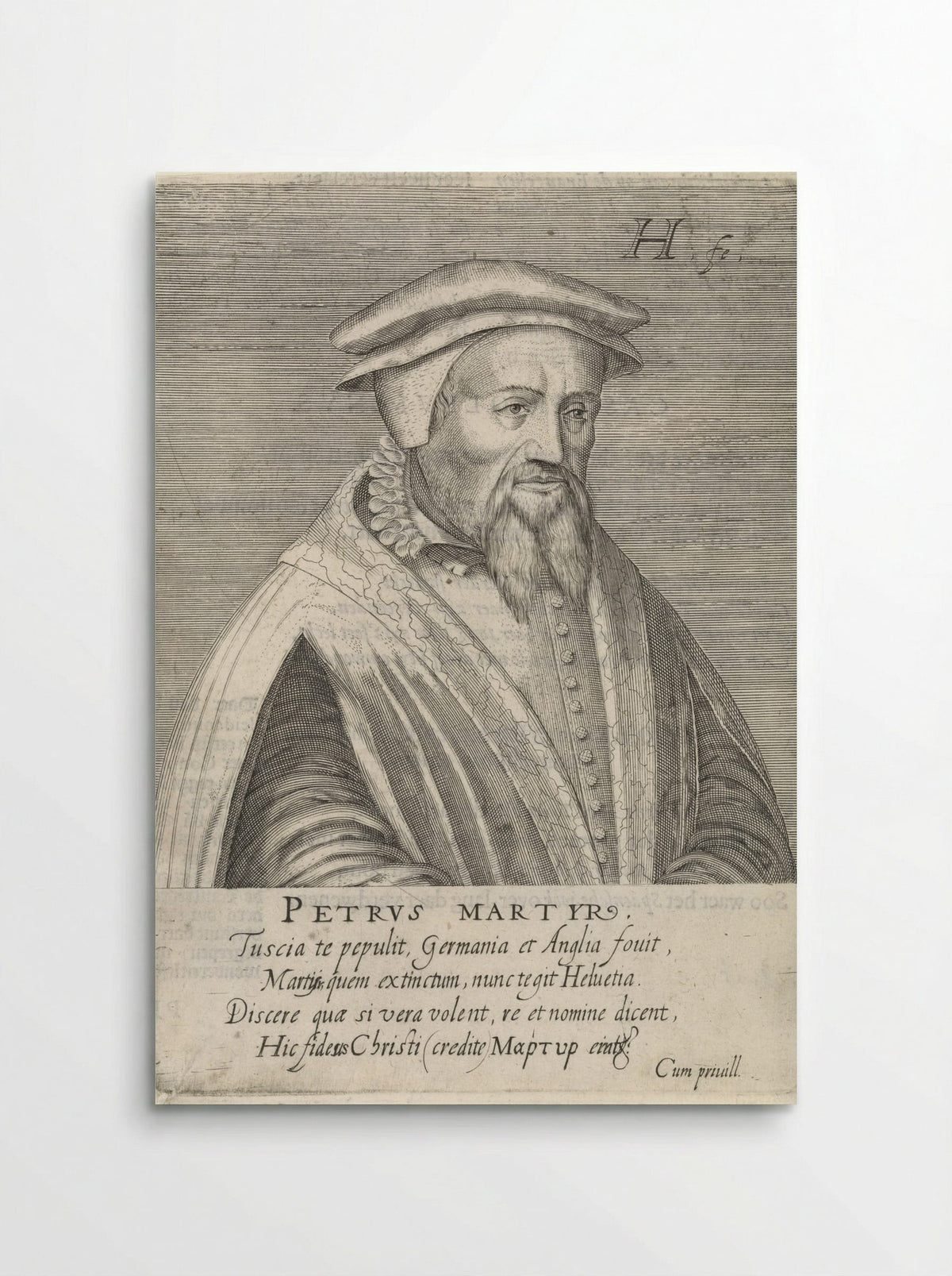 Portrait of Peter Martyr Vermigli - Hendrick Hondius (I) - Poster