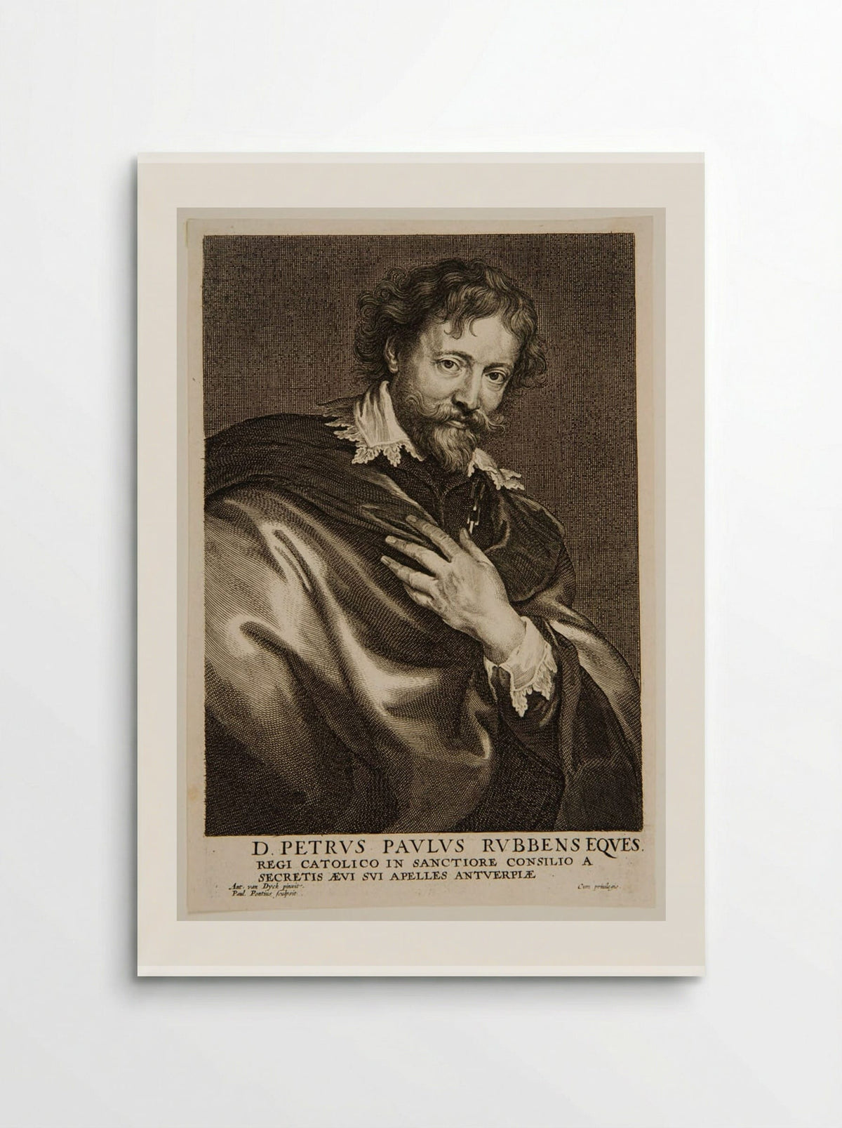 Portrait of Peter Paul Rubens - Paulus Pontius - Poster
