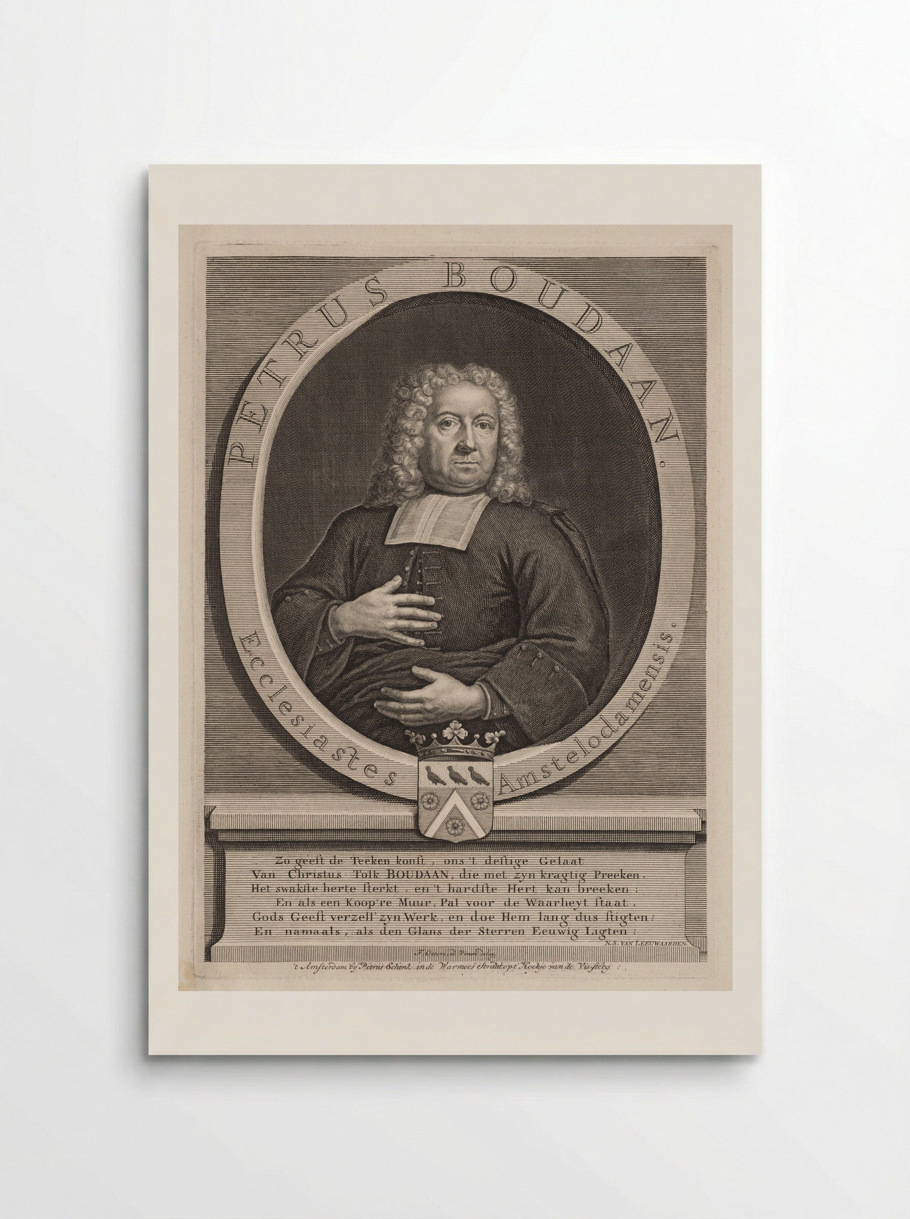 Portrait of Petrus Boudaan - Pieter Schenk (I) - Poster