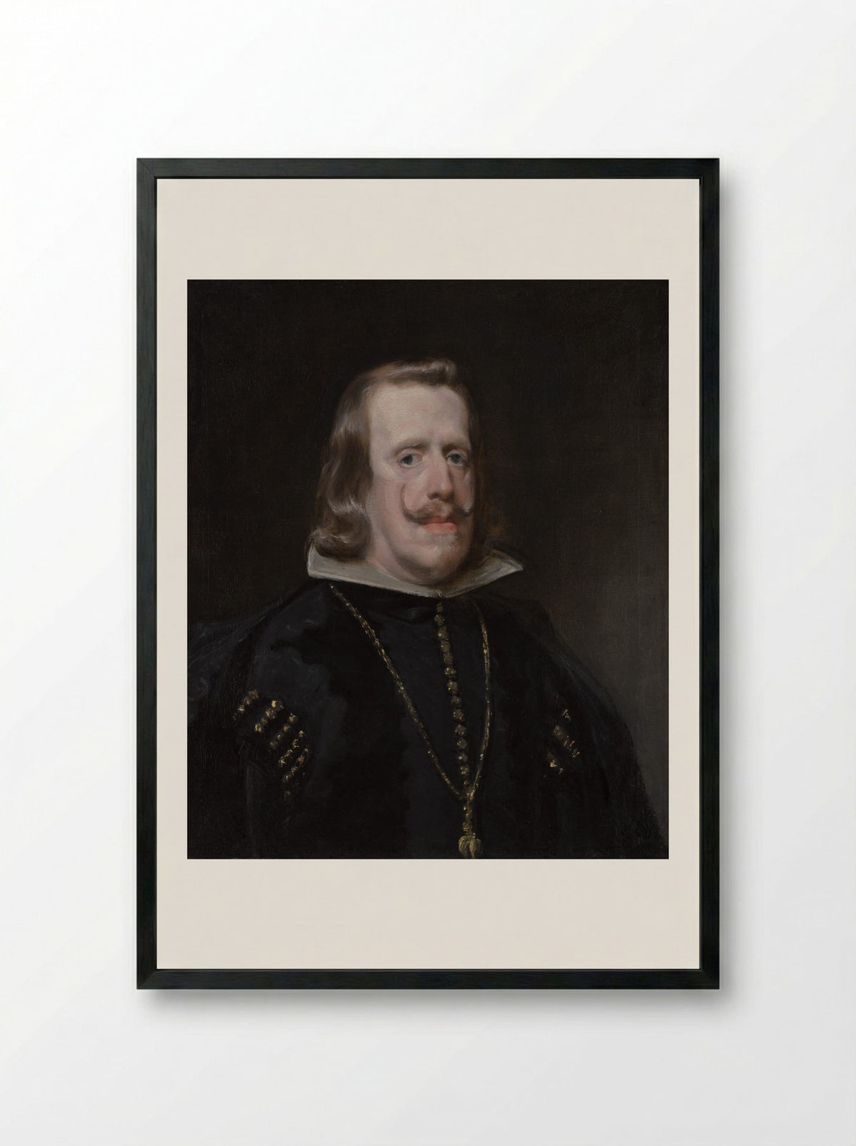 Portrait of Philip IV of Spain - Diego Velázquez - Framed Print Black