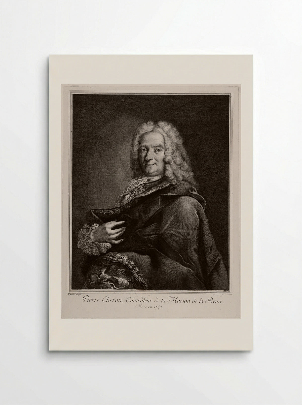 Portrait of Pierre Chéron - Nicolas Edelinck - Poster