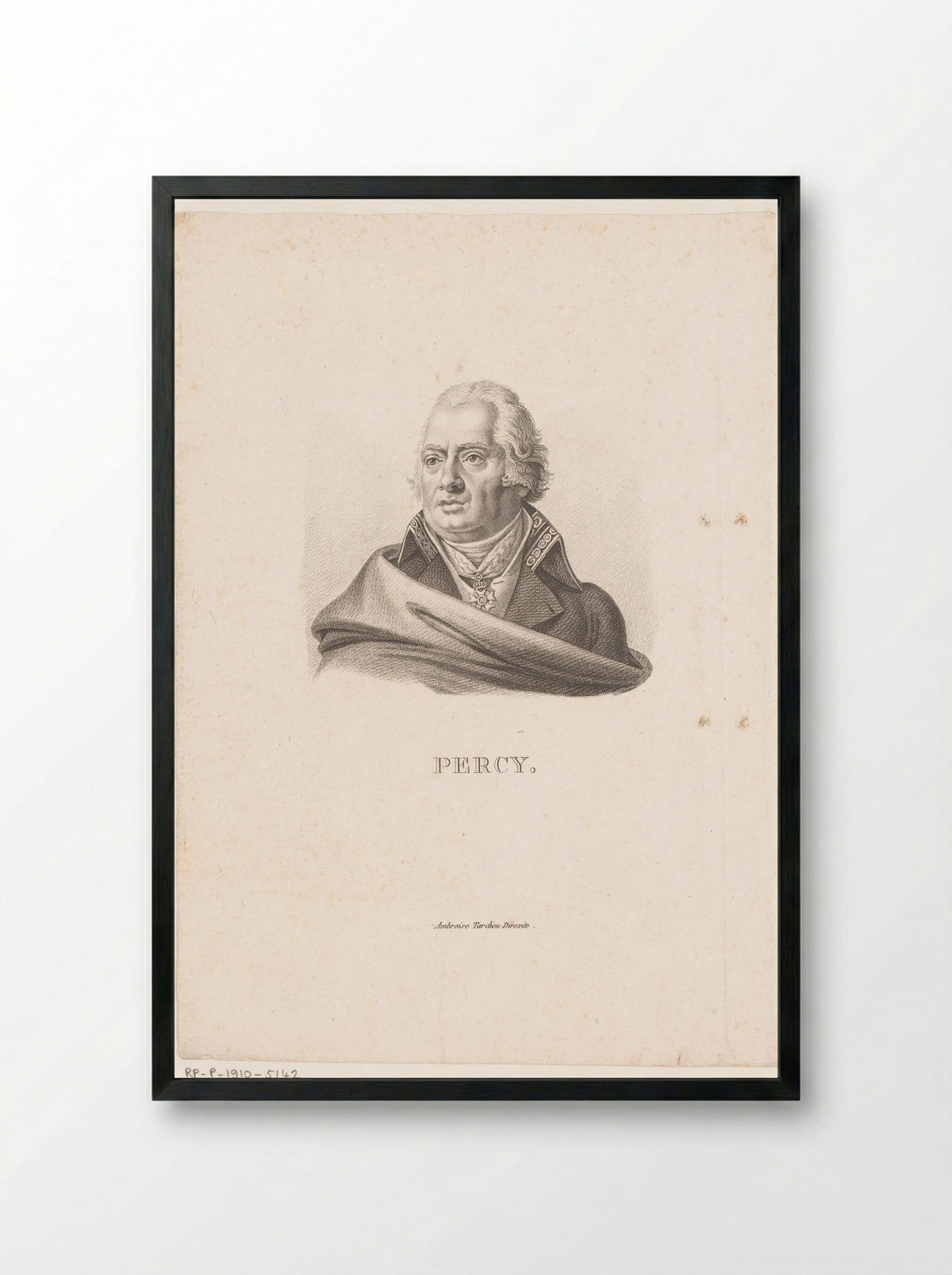 Portrait of Pierre-François Percy - Ambroise Tardieu - Framed Print Black